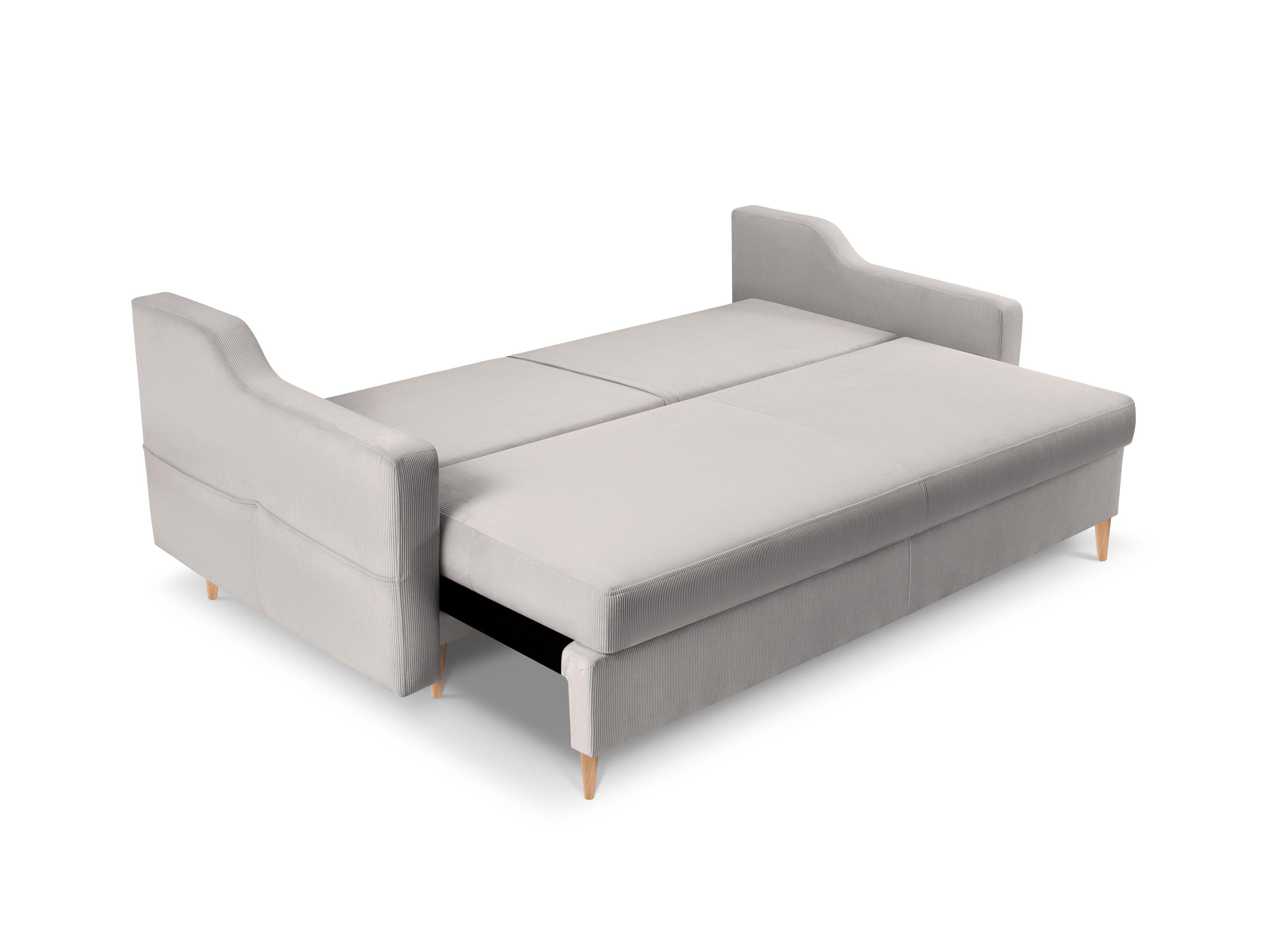 Sofa sztruksowa z funkcją spania ROSE jasnoszary Mazzini Sofas    Eye on Design