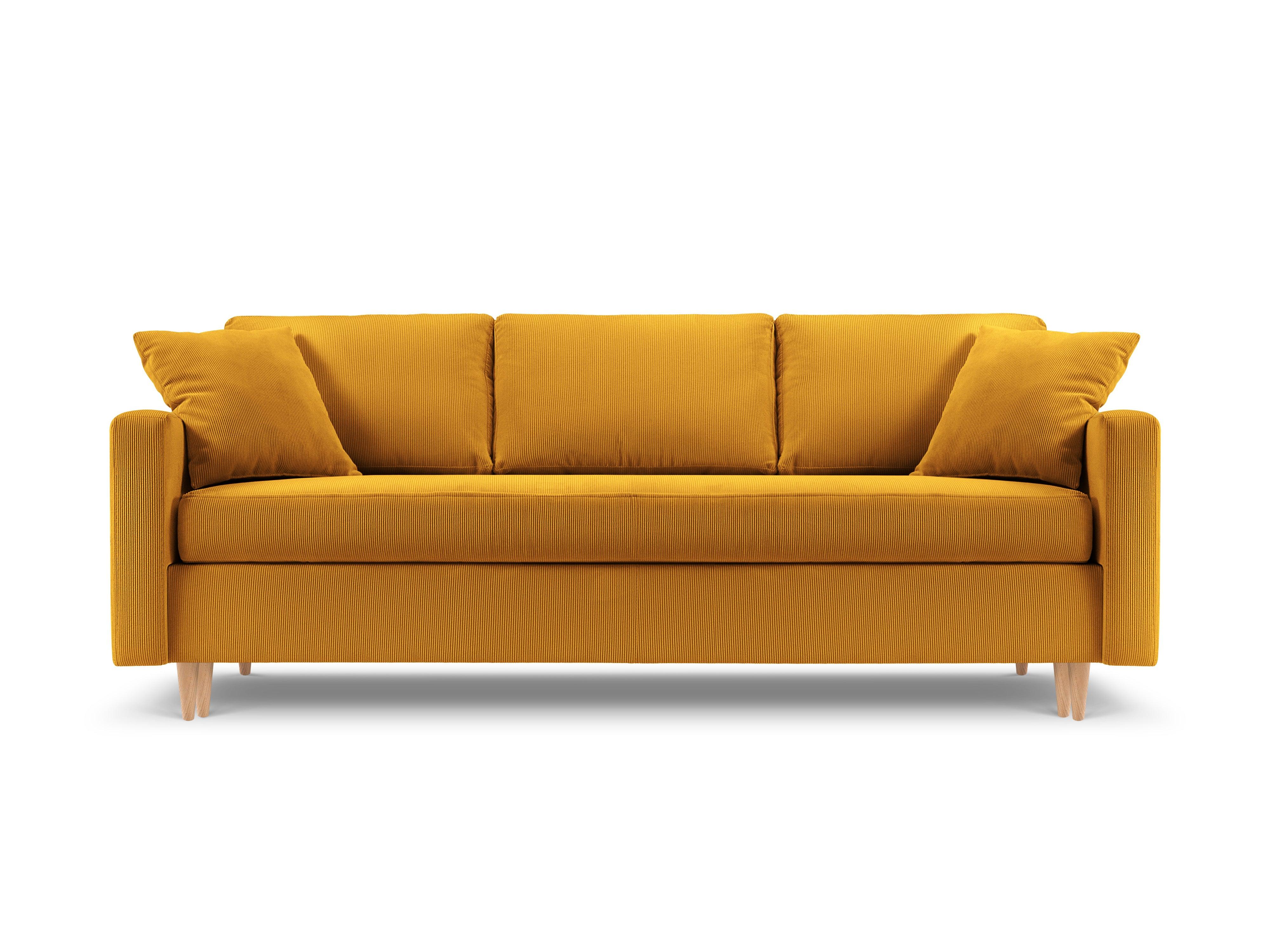 Sofa sztruksowa z funkcją spania ROSE żółty Mazzini Sofas    Eye on Design