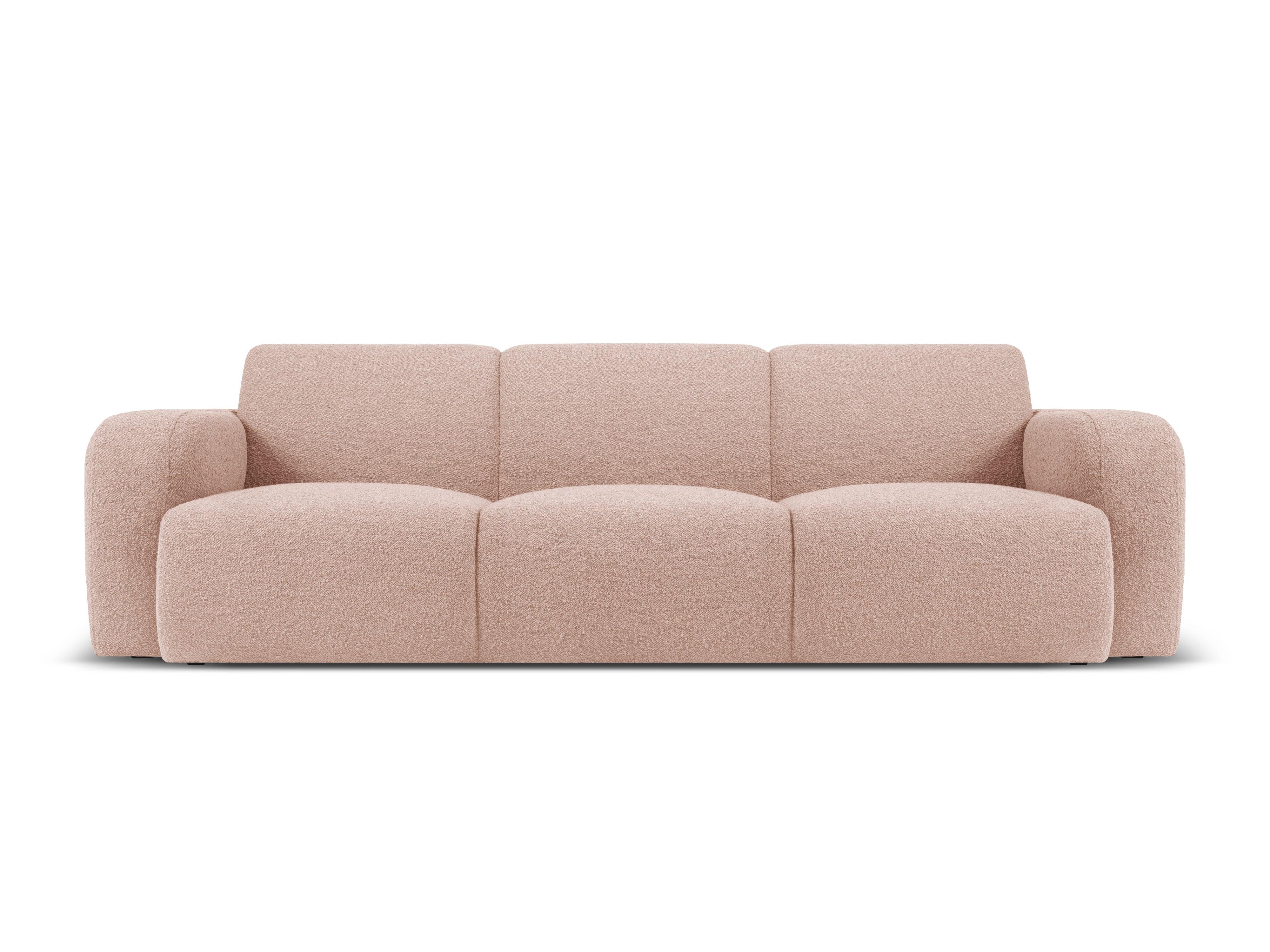 Sofa w tkaninie boucle 3-osobowa LOLA różowy Windsor & Co    Eye on Design