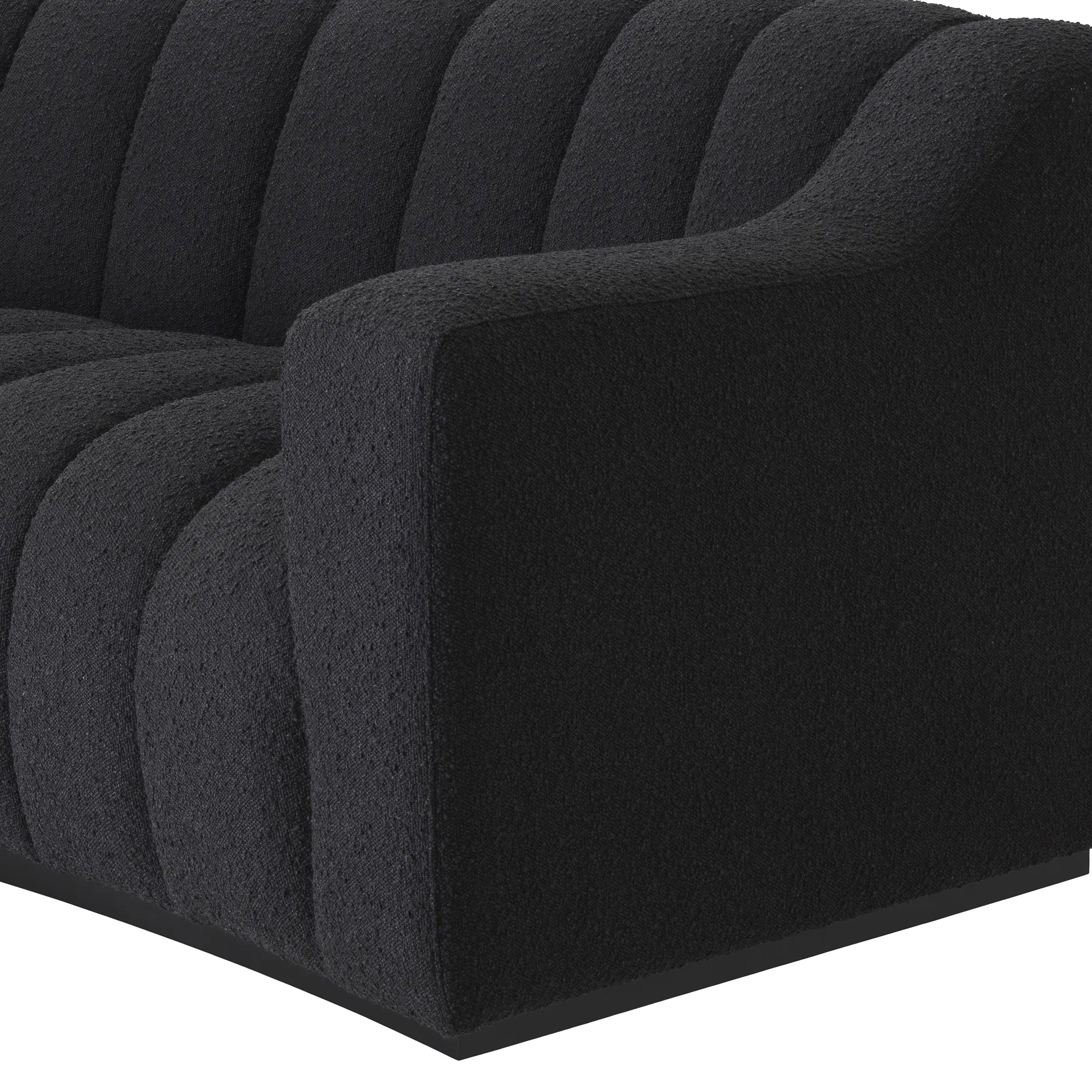 Sofa w tkaninie boucle KELLY czarny Eichholtz 234 cm   Eye on Design