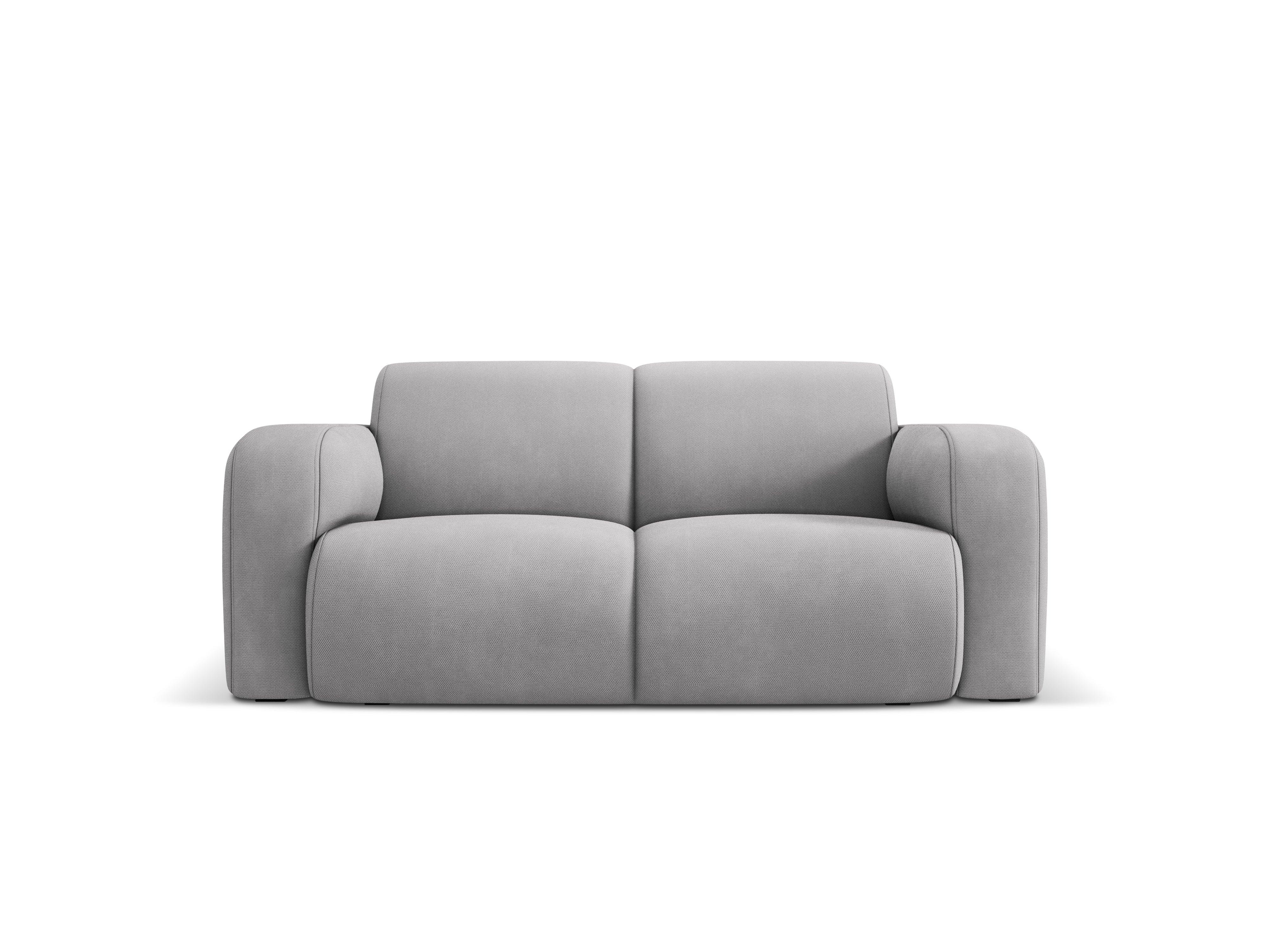 Sofa w tkaninie chenillowej 2-osobowa LOLA jasnoszary Windsor & Co    Eye on Design