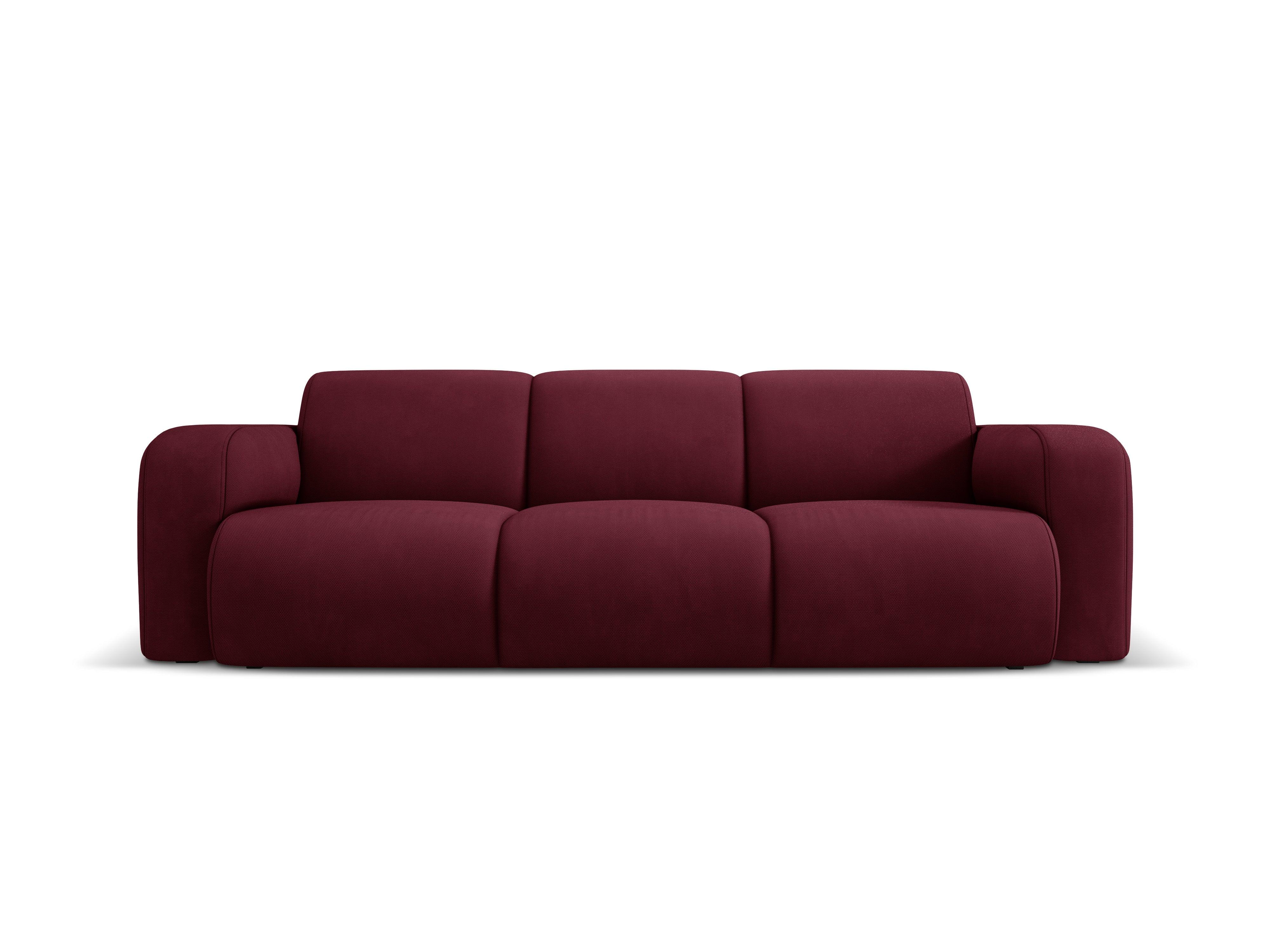 Sofa w tkaninie chenillowej 3-osobowa LOLA bordowy Windsor & Co    Eye on Design