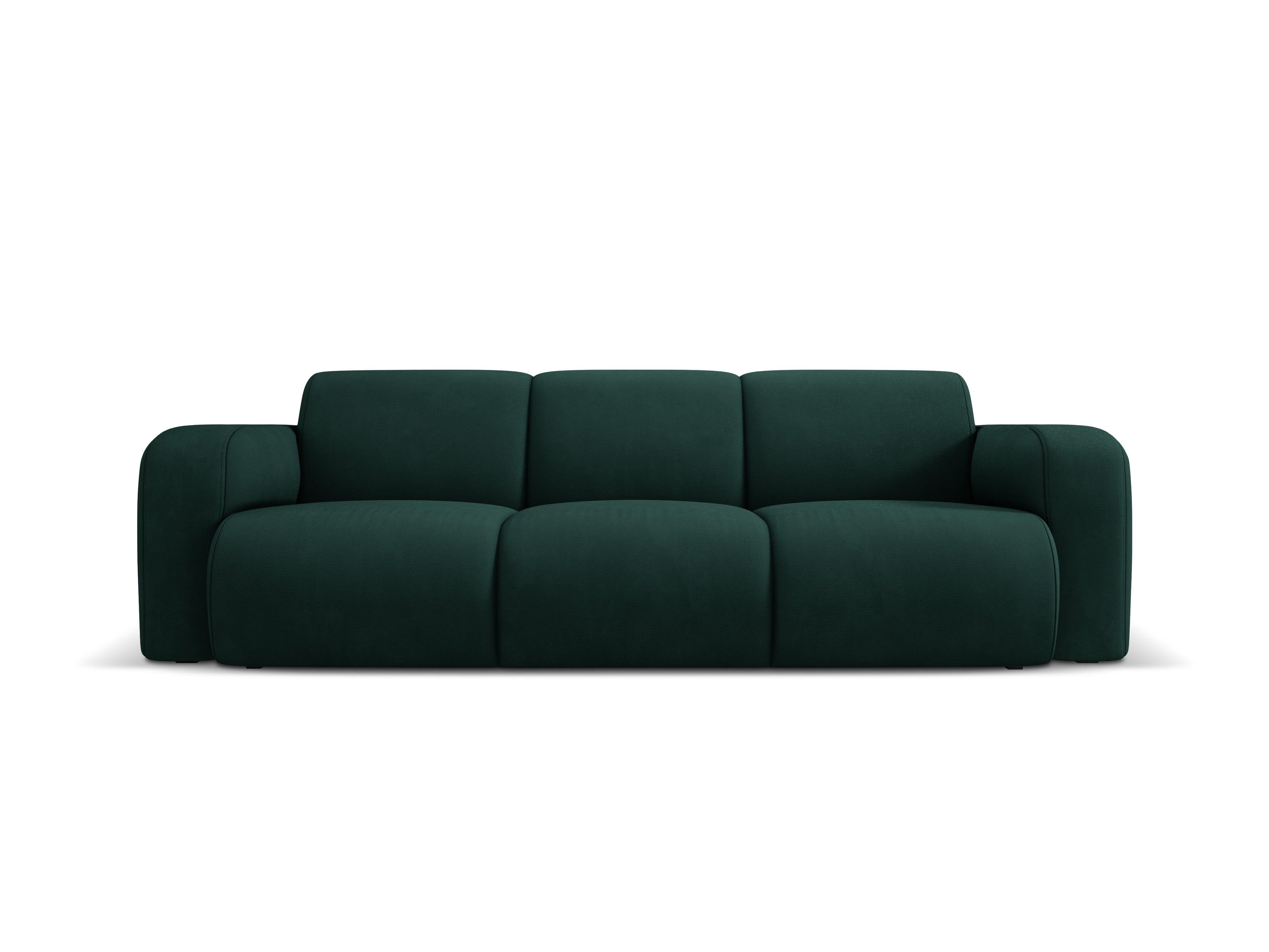 Sofa w tkaninie chenillowej 3-osobowa LOLA butelkowa zieleń Windsor & Co    Eye on Design