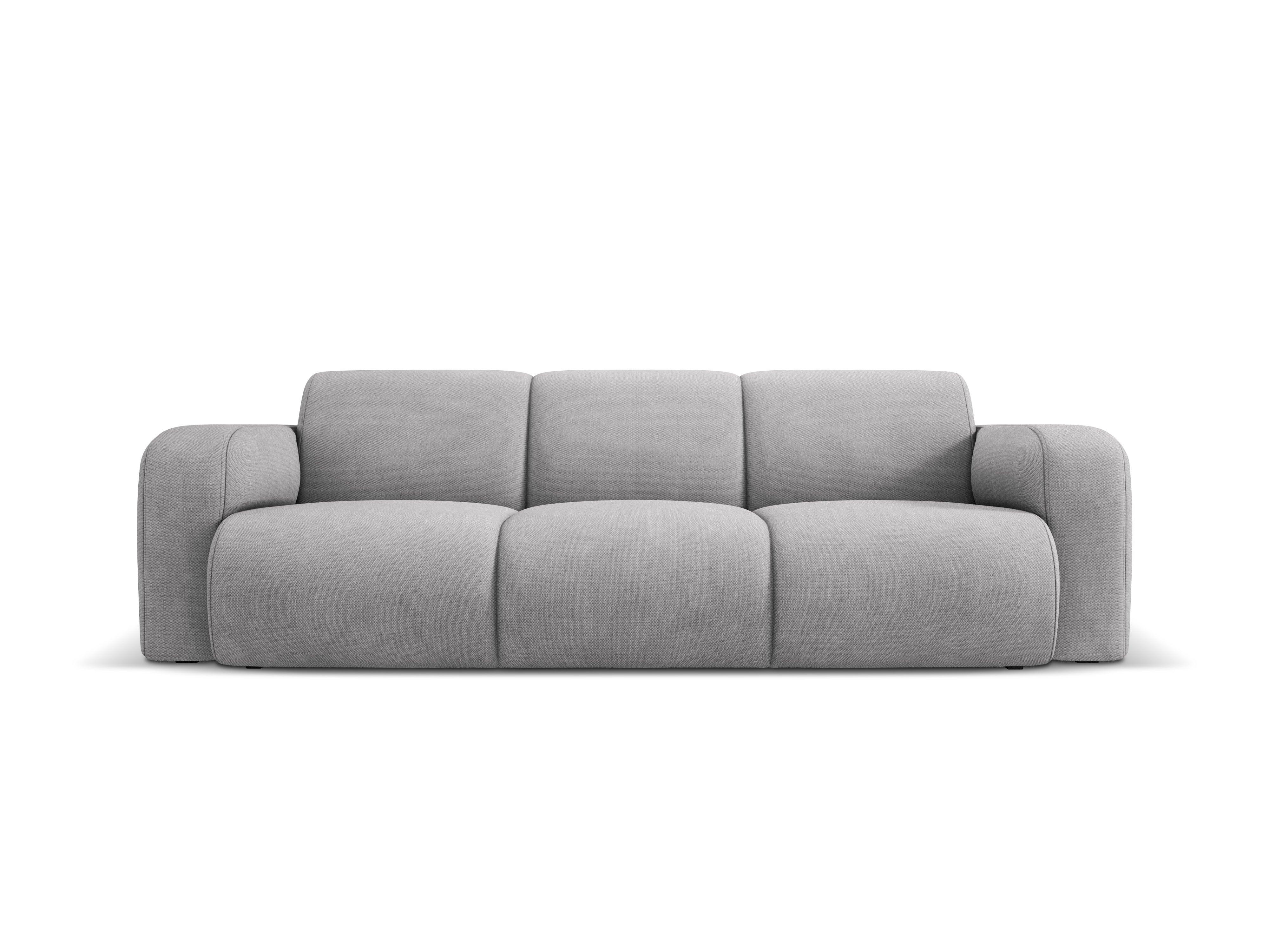 Sofa w tkaninie chenillowej 3-osobowa LOLA jasnoszary Windsor & Co    Eye on Design