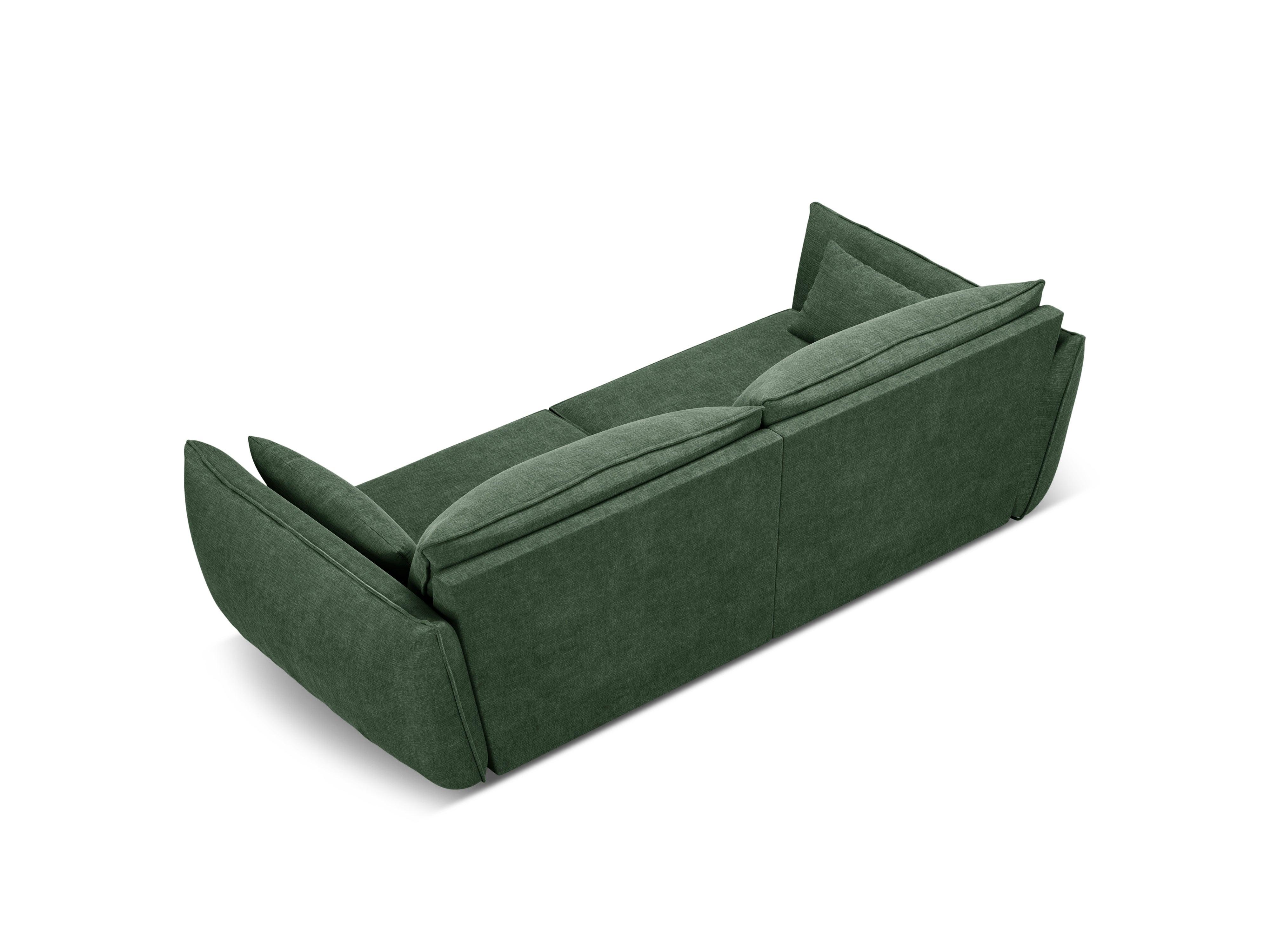 Sofa w tkaninie szenilowej 3-osobowa VANDA butelkowa zieleń Mazzini Sofas    Eye on Design