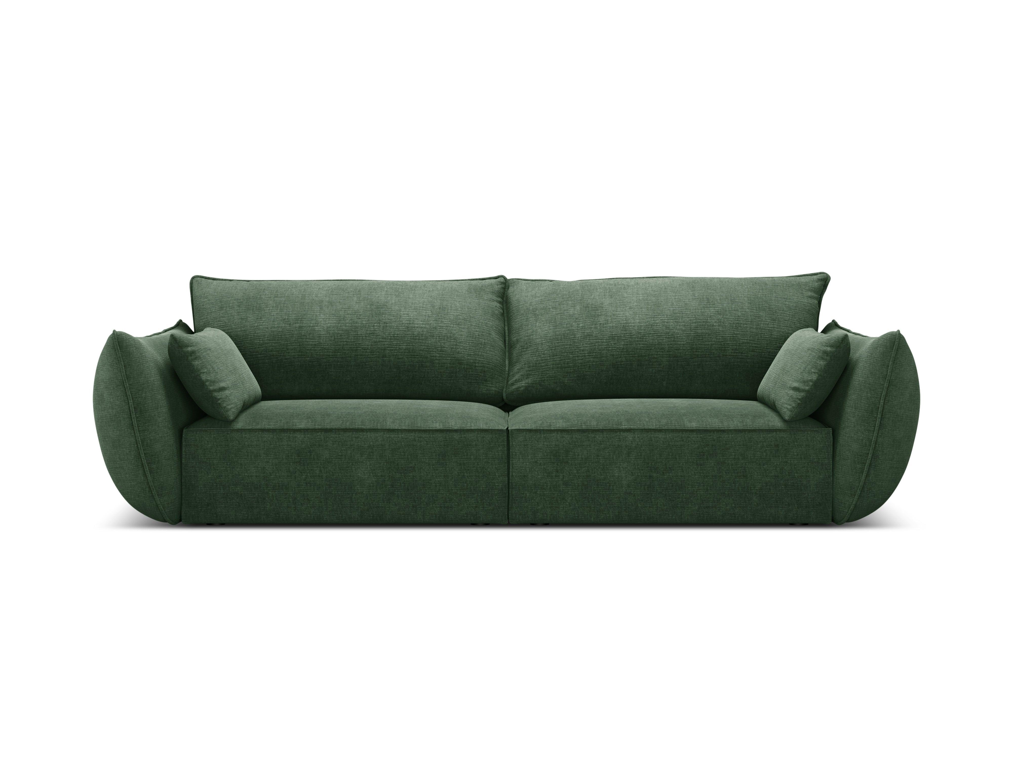 Sofa w tkaninie szenilowej 3-osobowa VANDA butelkowa zieleń Mazzini Sofas    Eye on Design