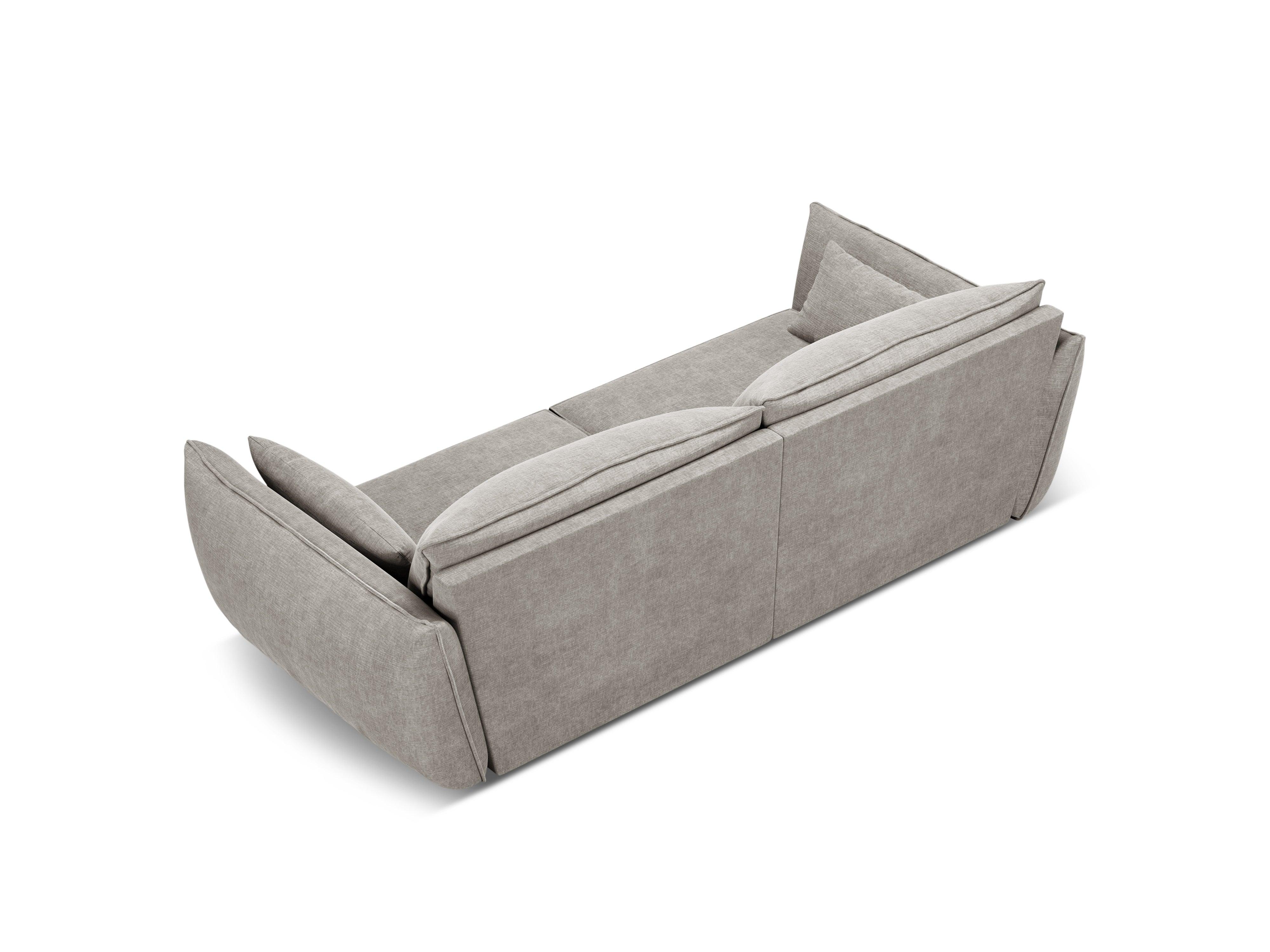 Sofa w tkaninie szenilowej 3-osobowa VANDA jasnoszary Mazzini Sofas    Eye on Design