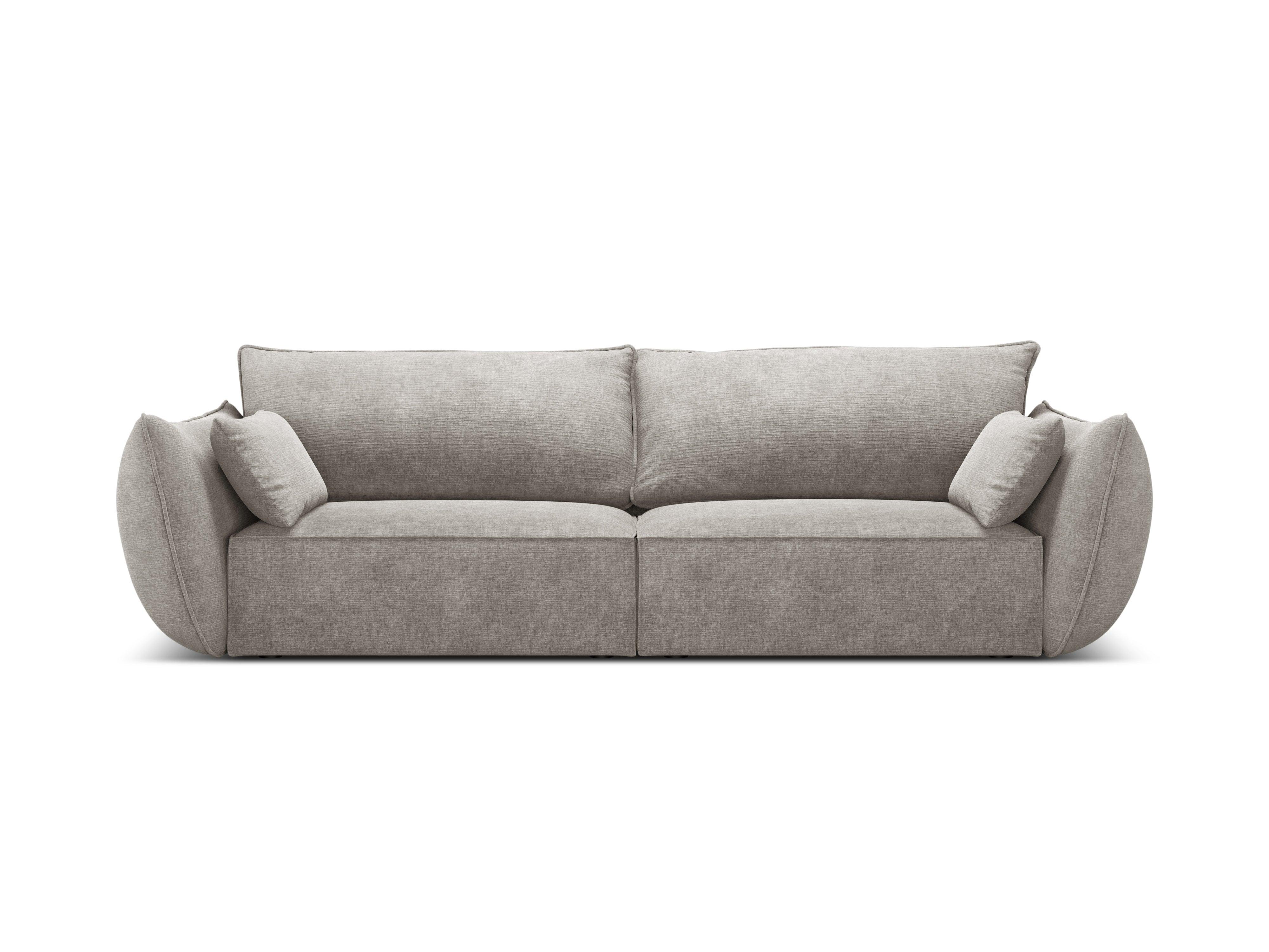 Sofa w tkaninie szenilowej 3-osobowa VANDA jasnoszary Mazzini Sofas    Eye on Design