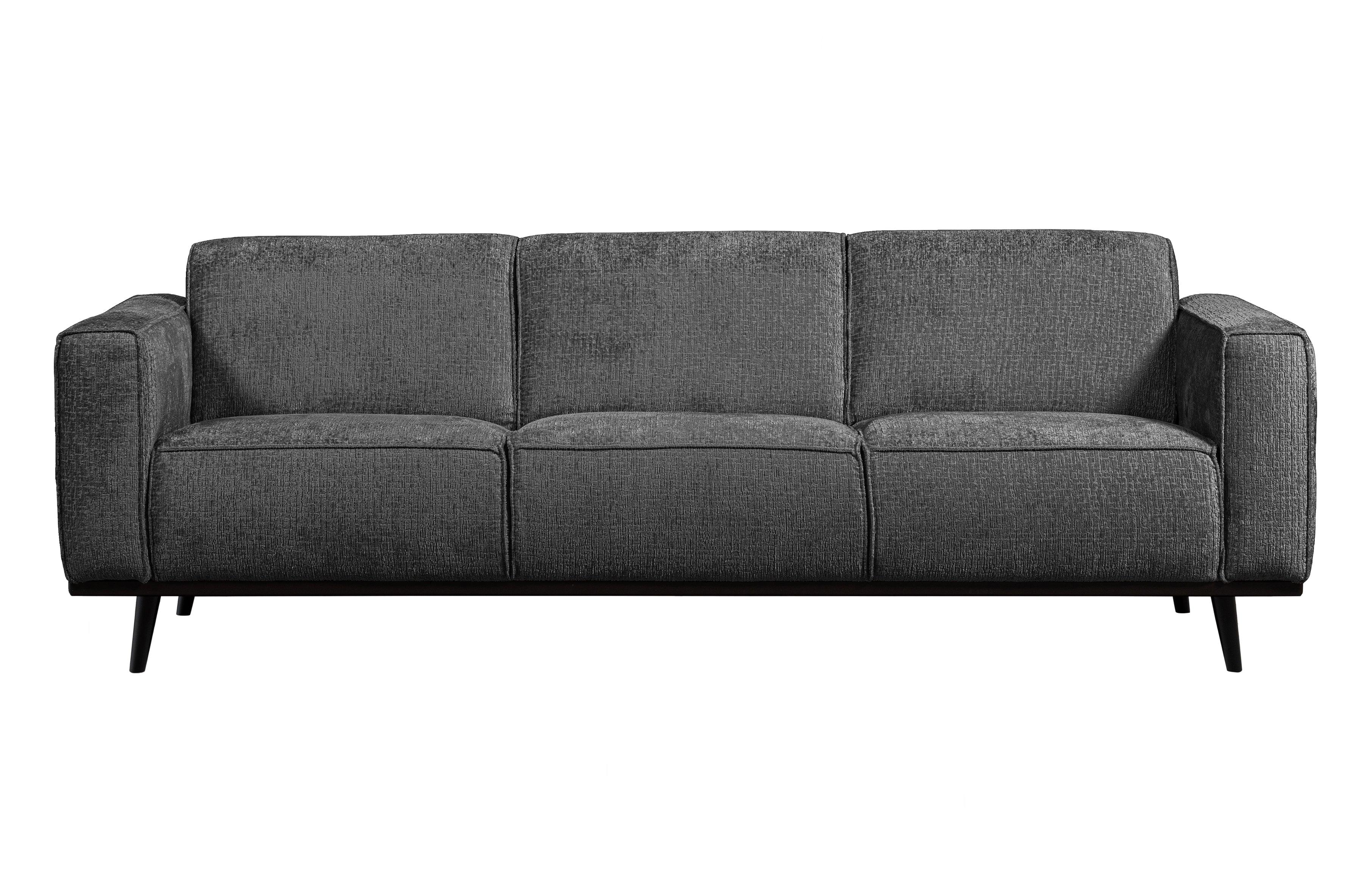 Sofa welurowa 3-osobowa STATEMENT STRUCTURE ciemnoszary Be Pure    Eye on Design