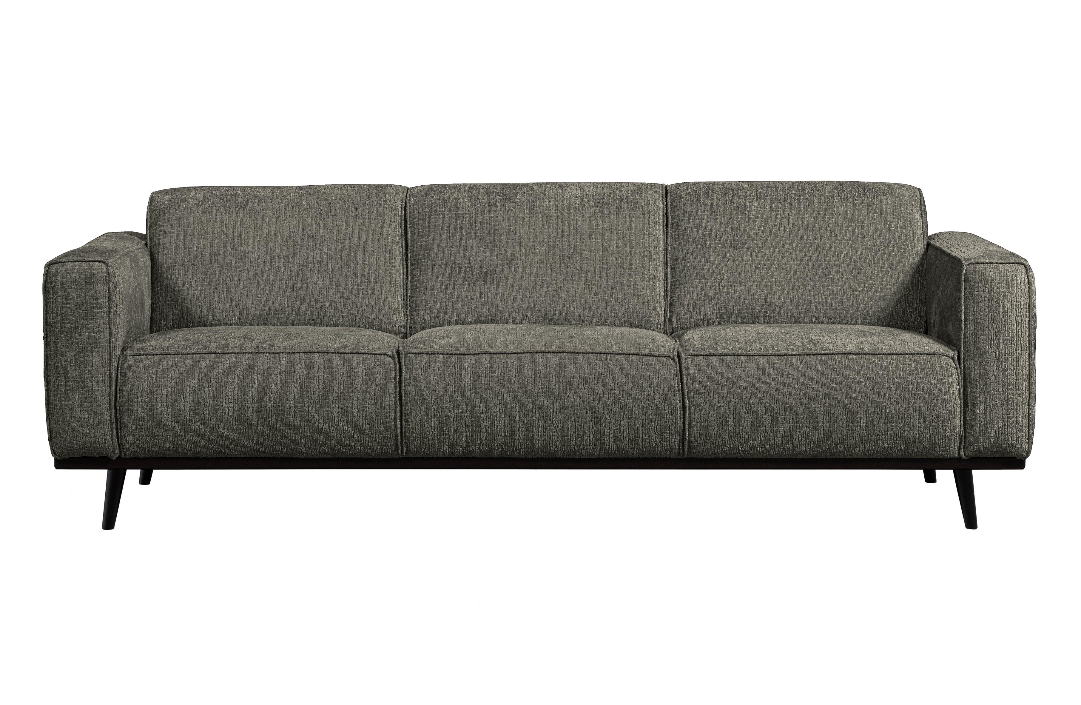 Sofa welurowa 3-osobowa STATEMENT STRUCTURE szarozielony Be Pure    Eye on Design