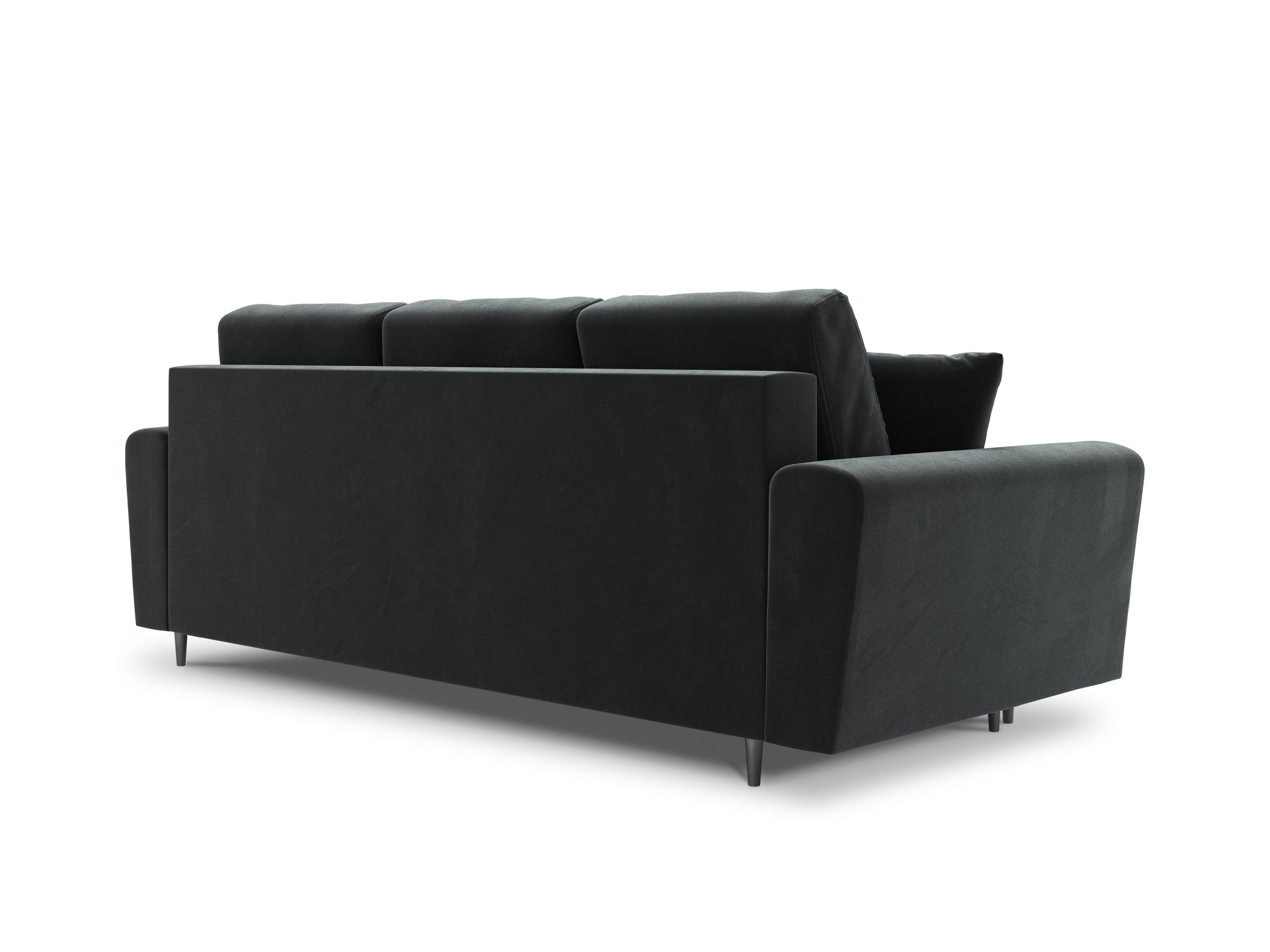 Sofa z funkcją spania KYOTO ciemnoszary ze złotą podstawą Cosmopolitan Design    Eye on Design