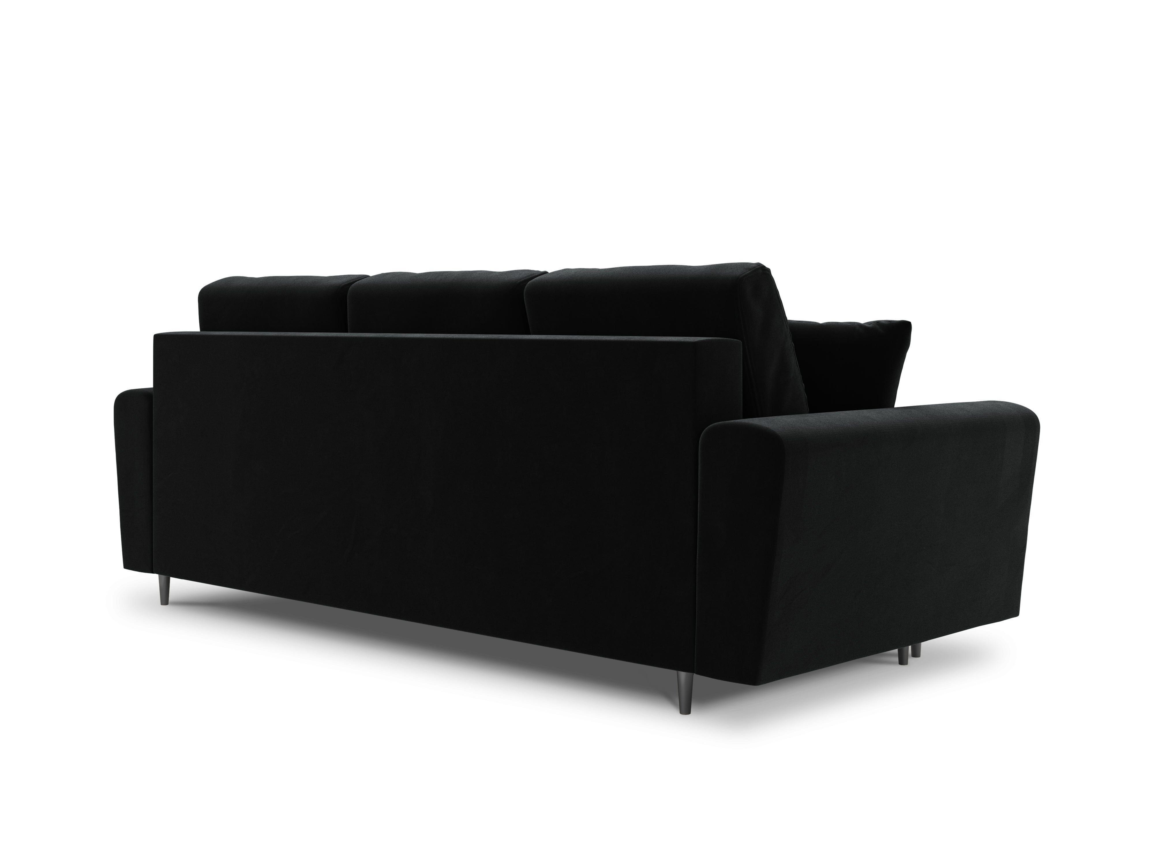 Sofa z funkcją spania KYOTO czarny ze złotą podstawą Cosmopolitan Design    Eye on Design