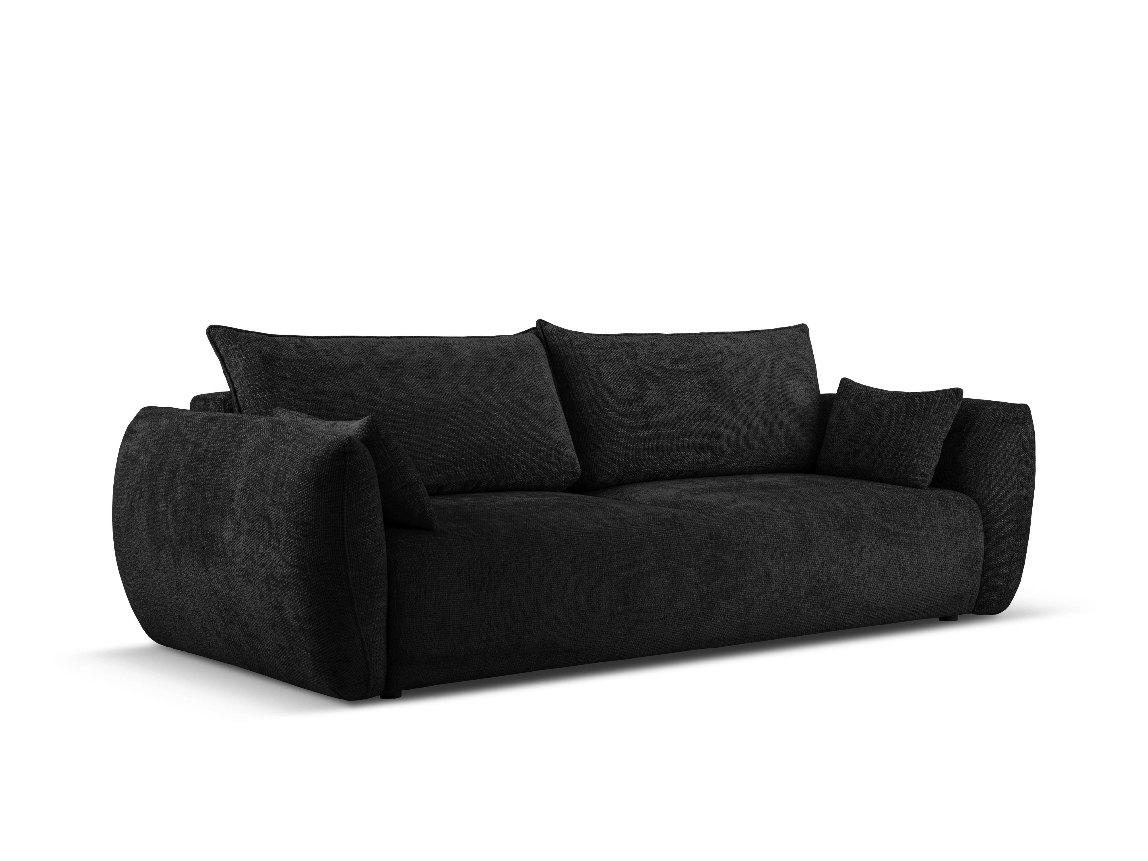 Sofa z funkcją spania MATERA czarny szenil Cosmopolitan Design    Eye on Design