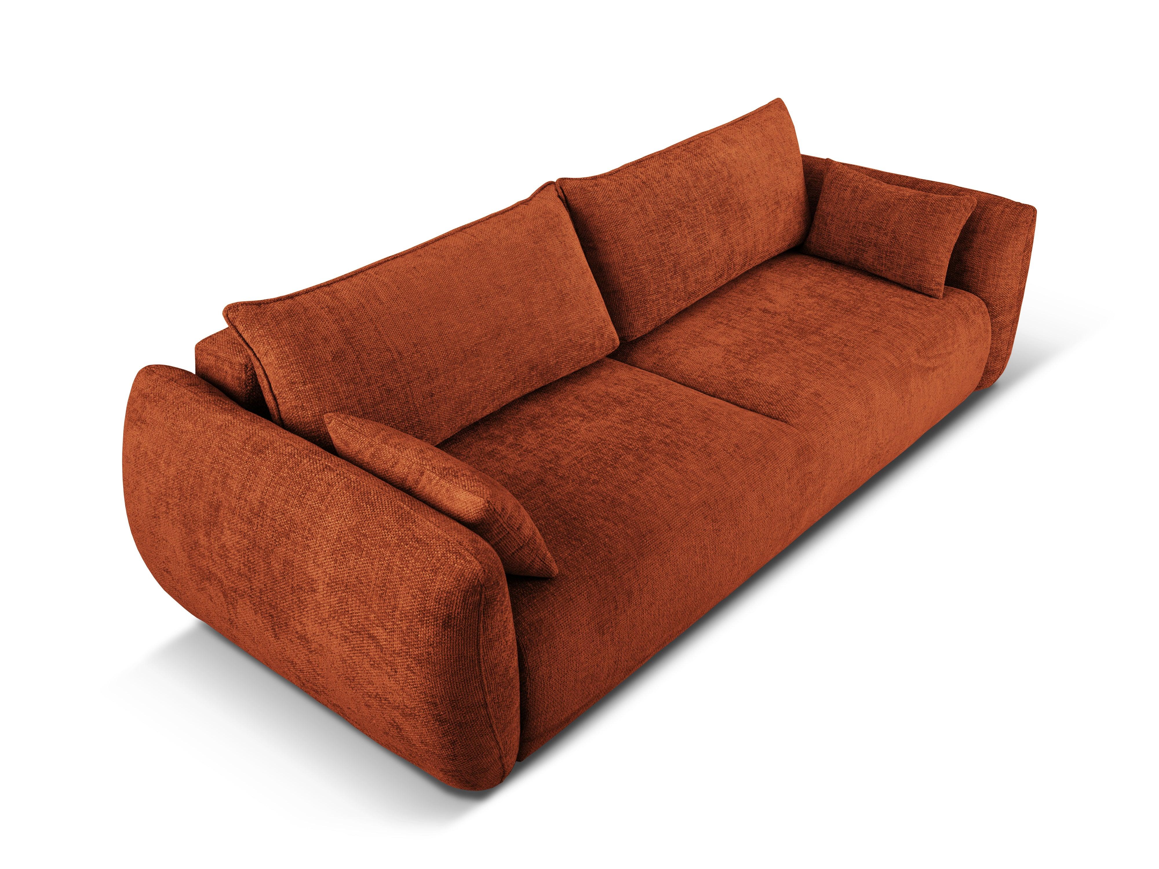 Sofa z funkcją spania MATERA terracotta szenil Cosmopolitan Design    Eye on Design