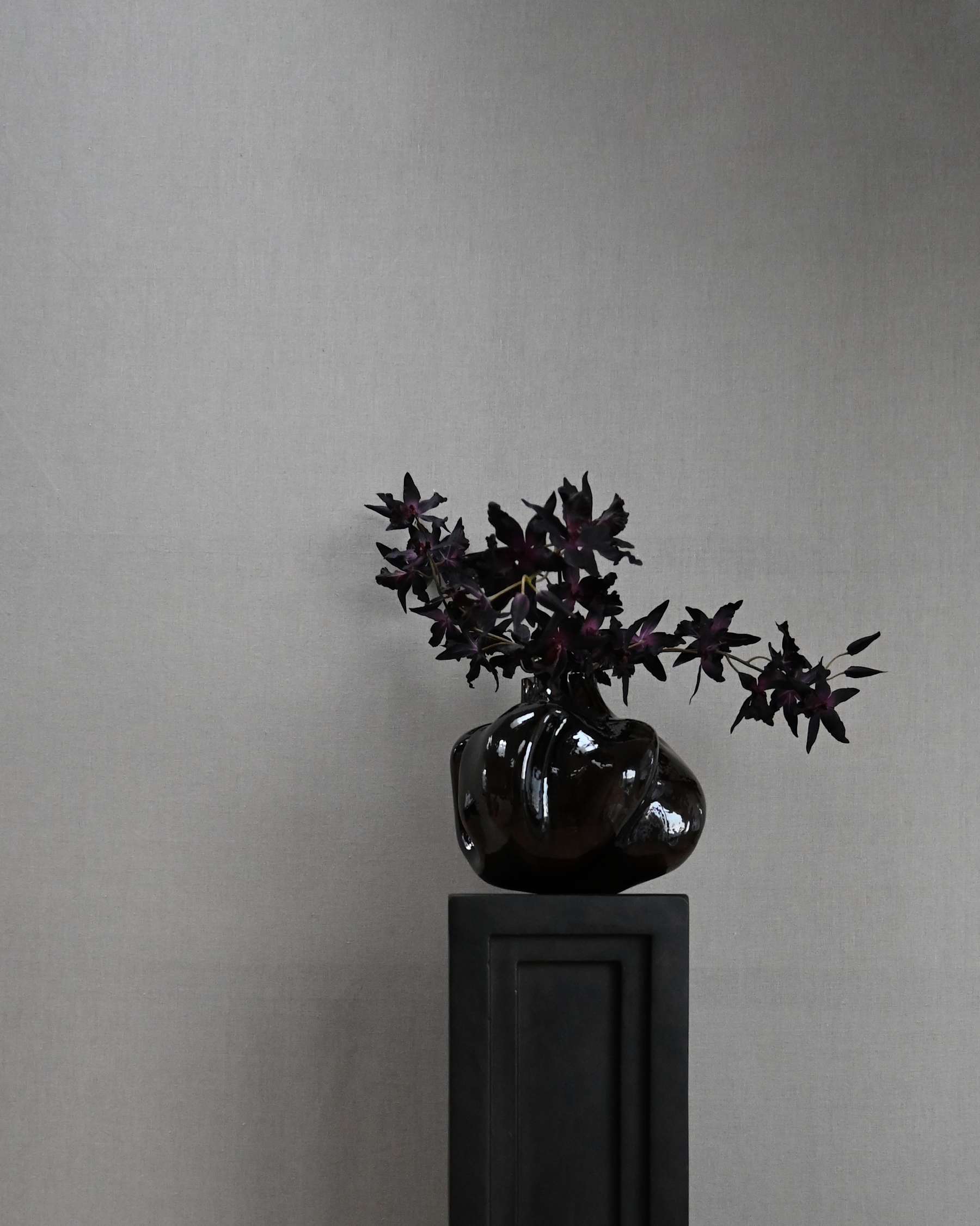 WABI Vase braunes Glas