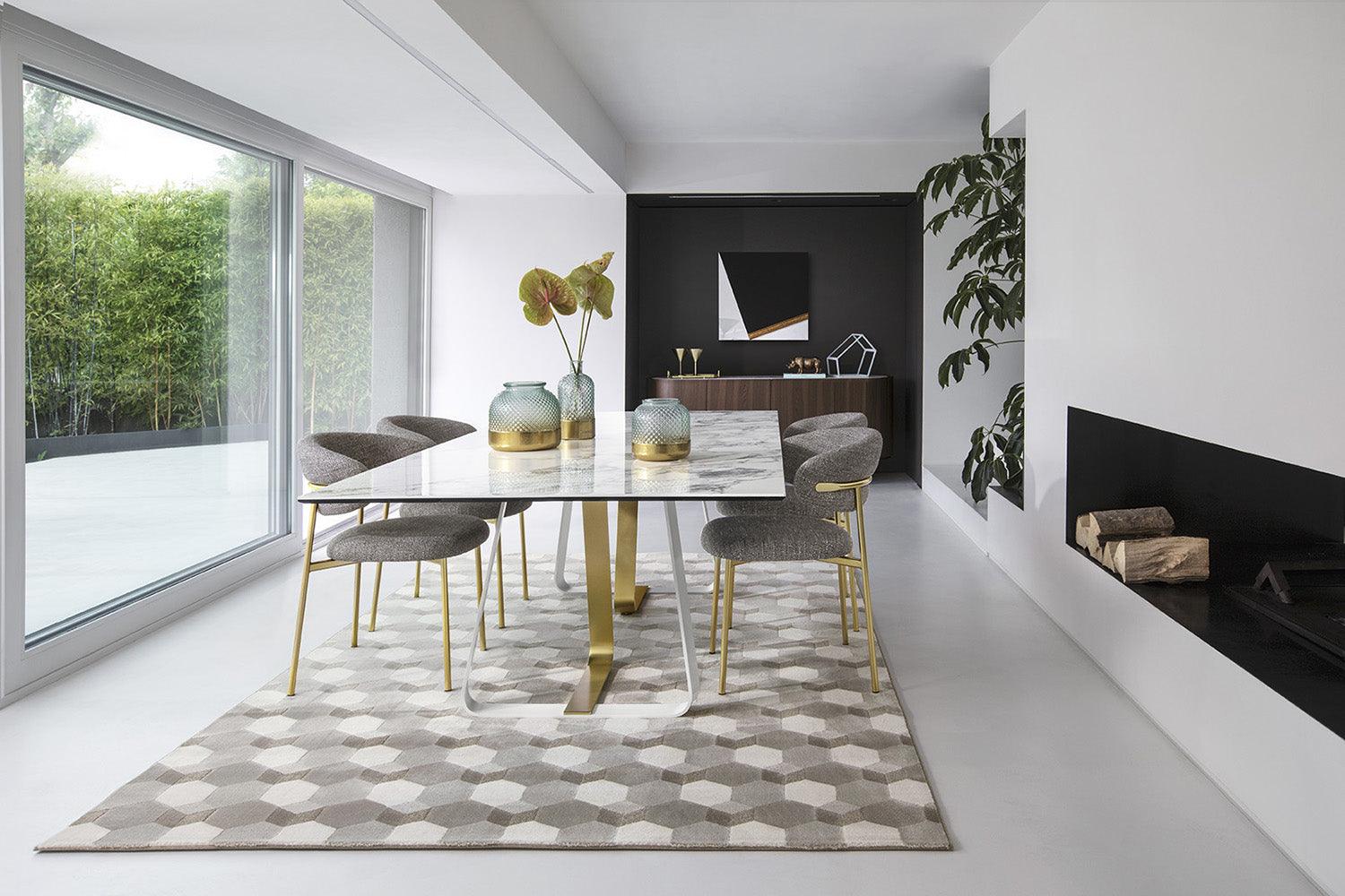 Stół prostokątny SUNSHINE brązowa ceramika Calligaris    Eye on Design