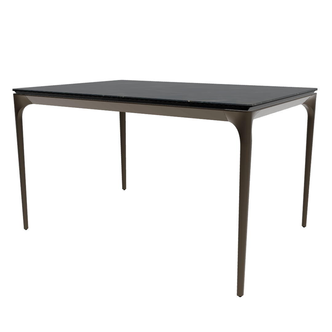 Silhouette folding table black marble