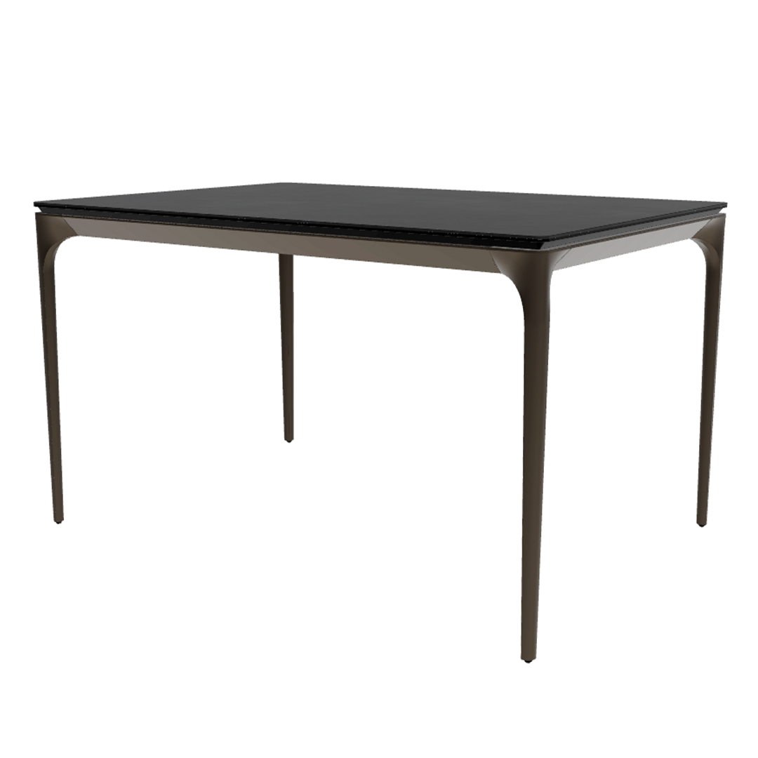 Silhouette folding table dark gray ceramics