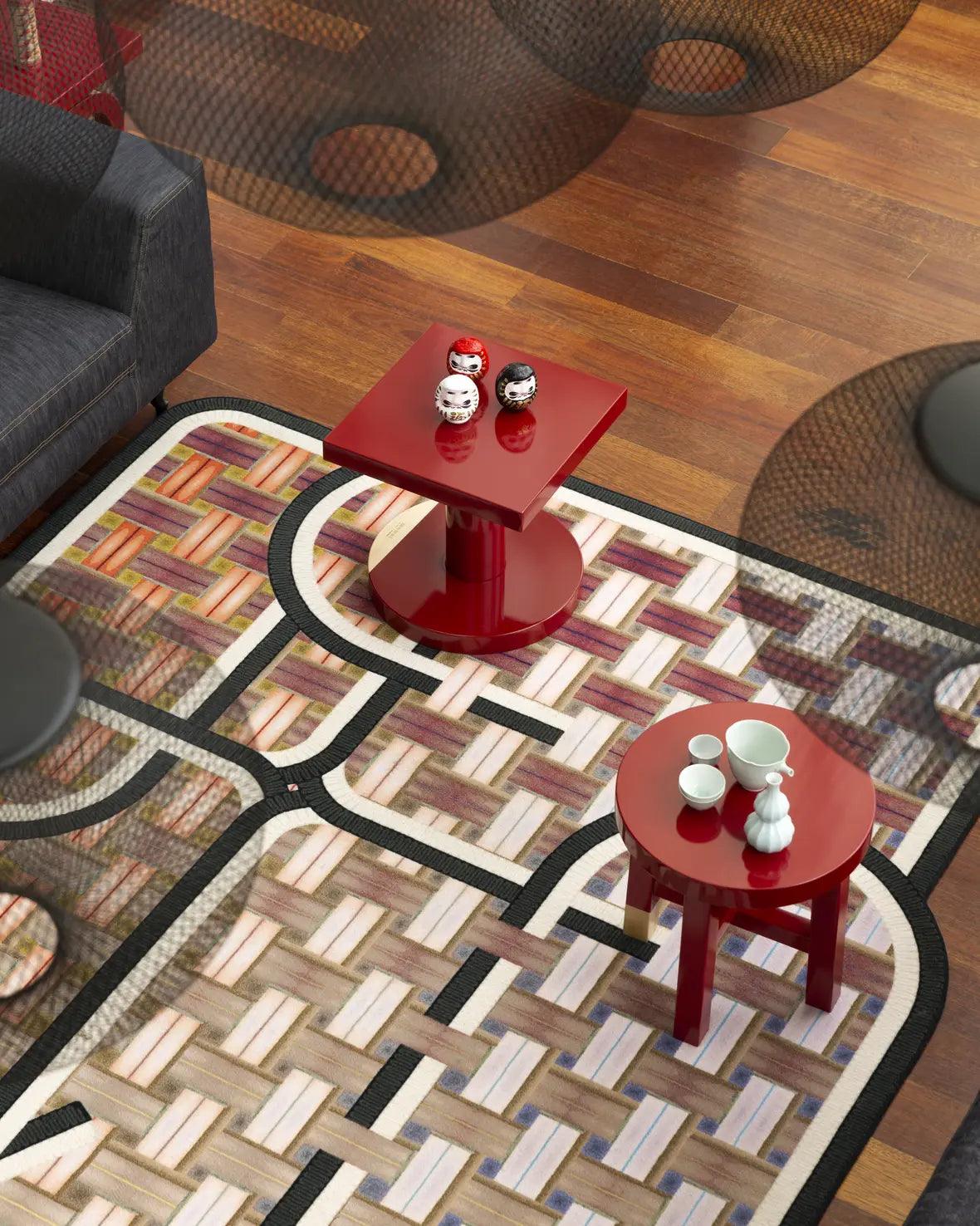 COMMON COMARDES TAILOR coffee table maroon Moooi Eye on Design