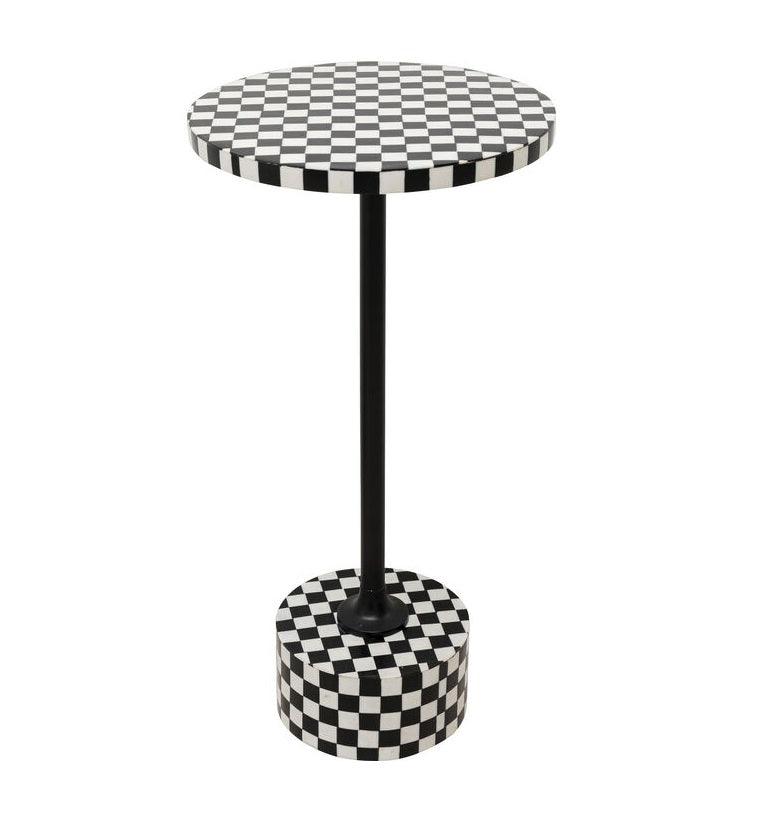 Domero Chess Black and White side table