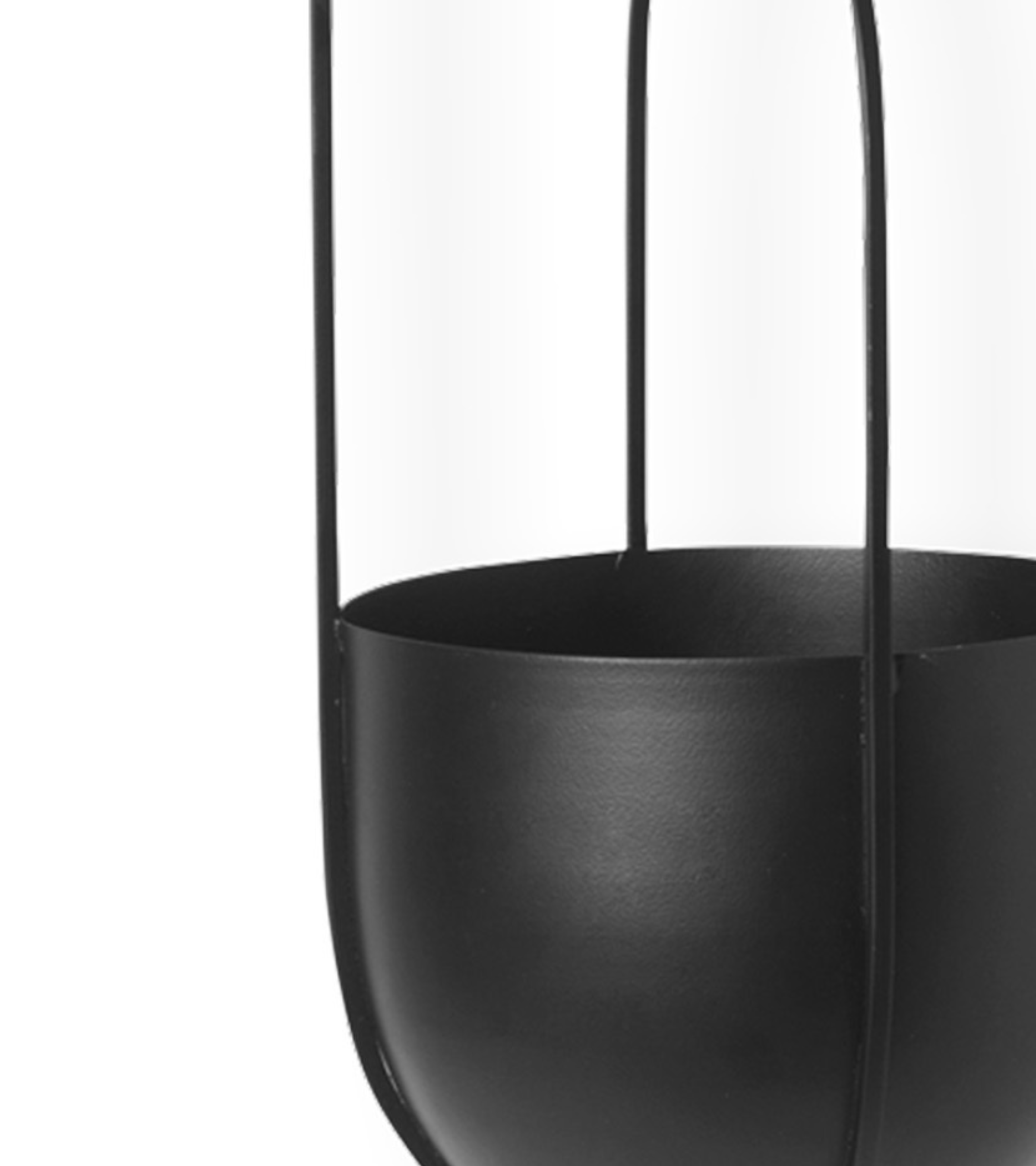 Hängender Blumentopf HANGING DECO POT schwarz 