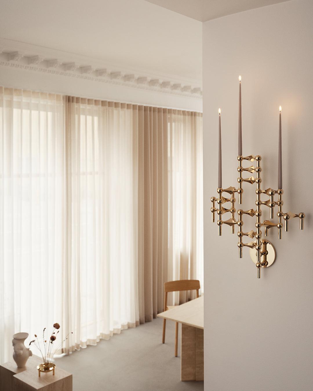 Świecznik ścienny STOFF NAGEL mosiężny Stoff Nagel    Eye on Design