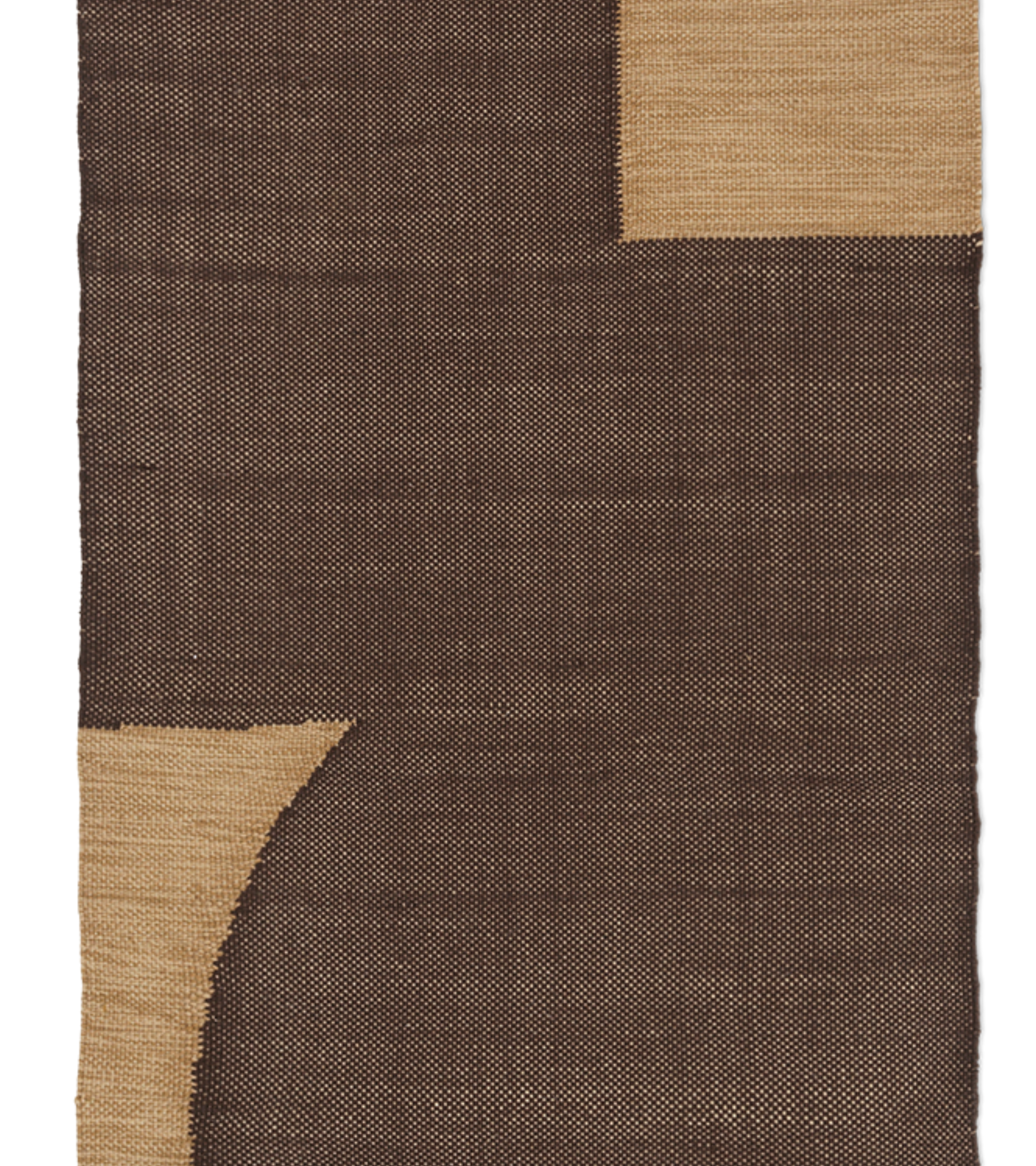 FORENE Teppich Schokolade mit Beige 