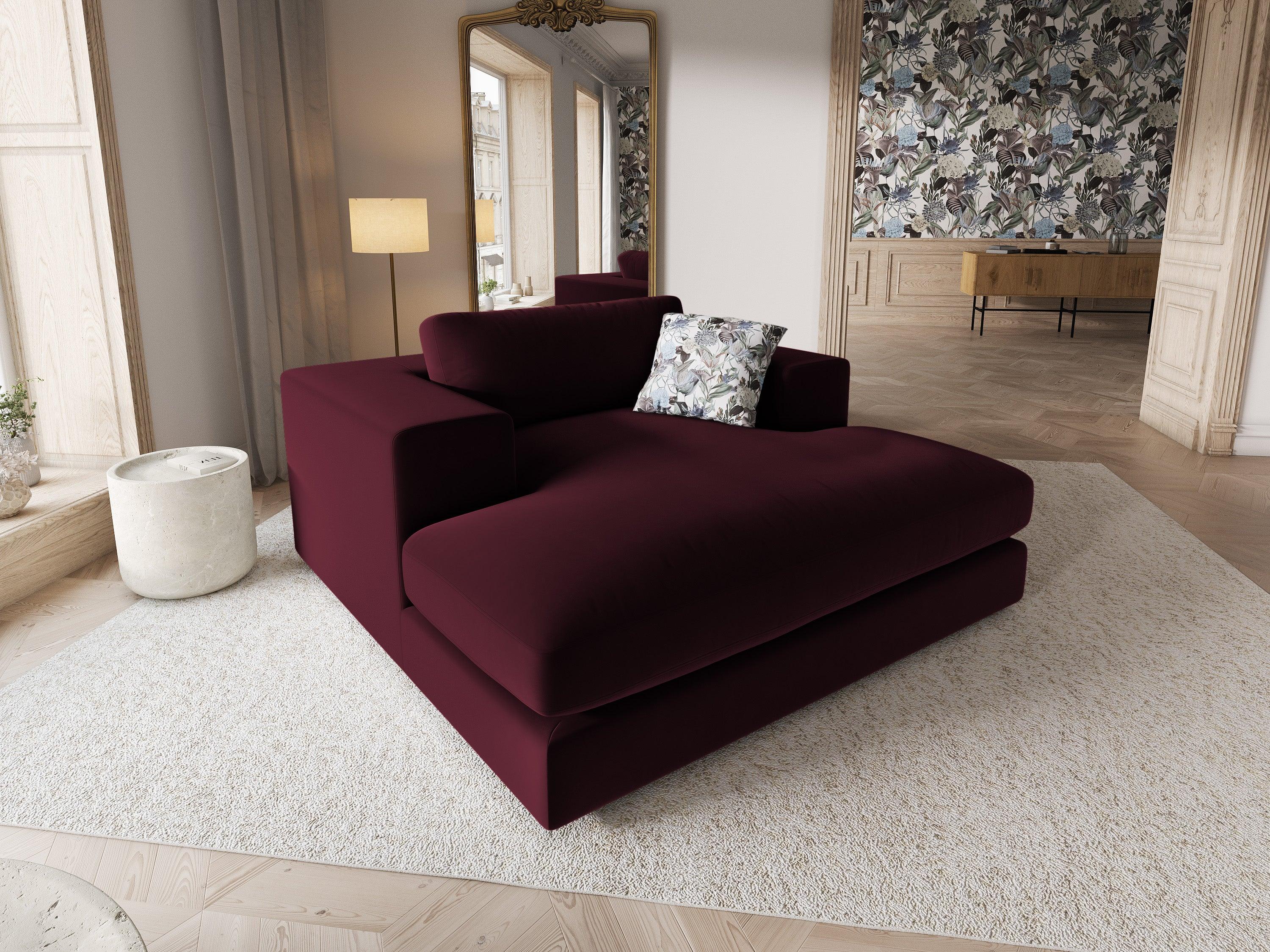 Szezlong aksamitny TENDANCE burgundowy CXL by Christian Lacroix    Eye on Design