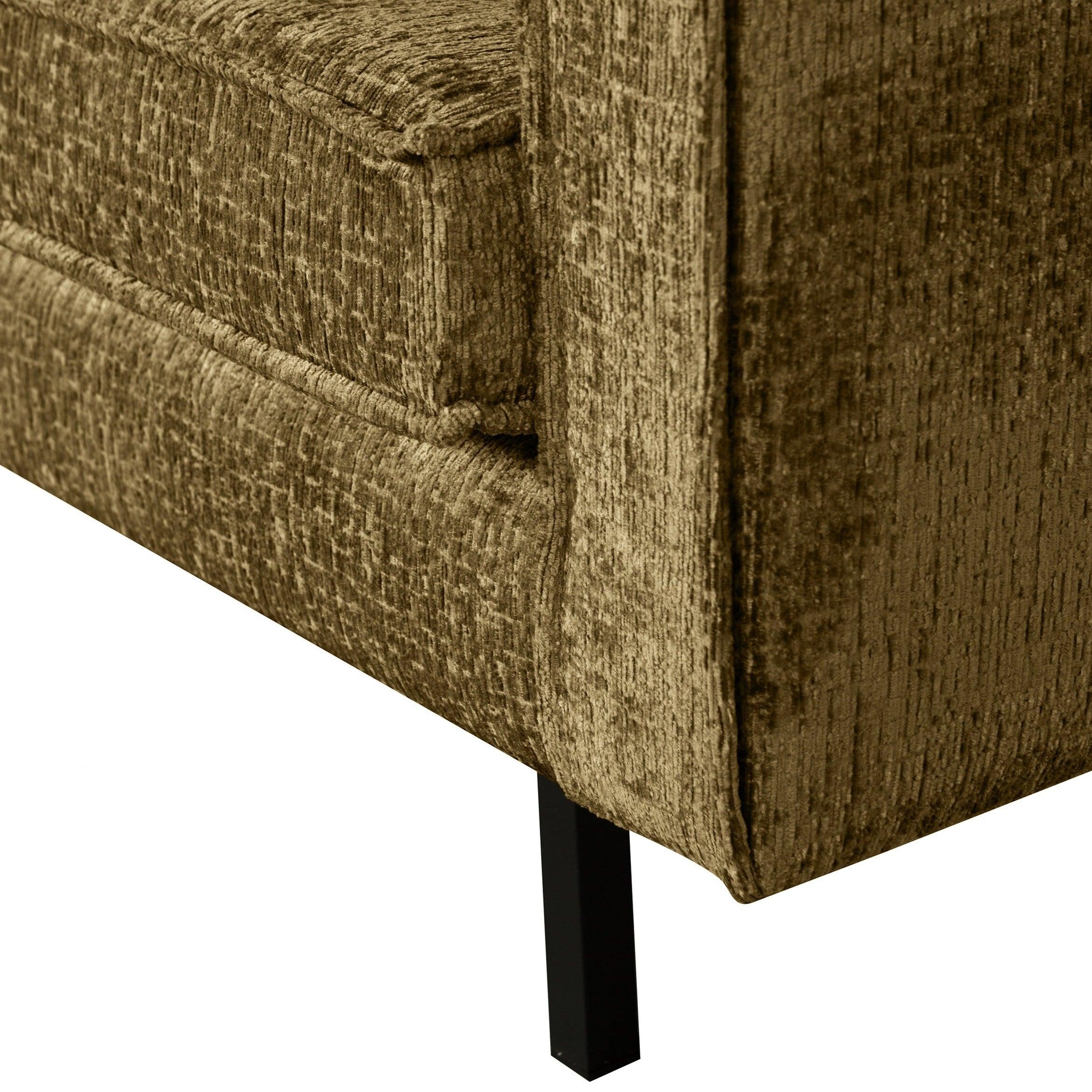 Szezlong welurowy lewostronny RODEO brązowy Be Pure    Eye on Design