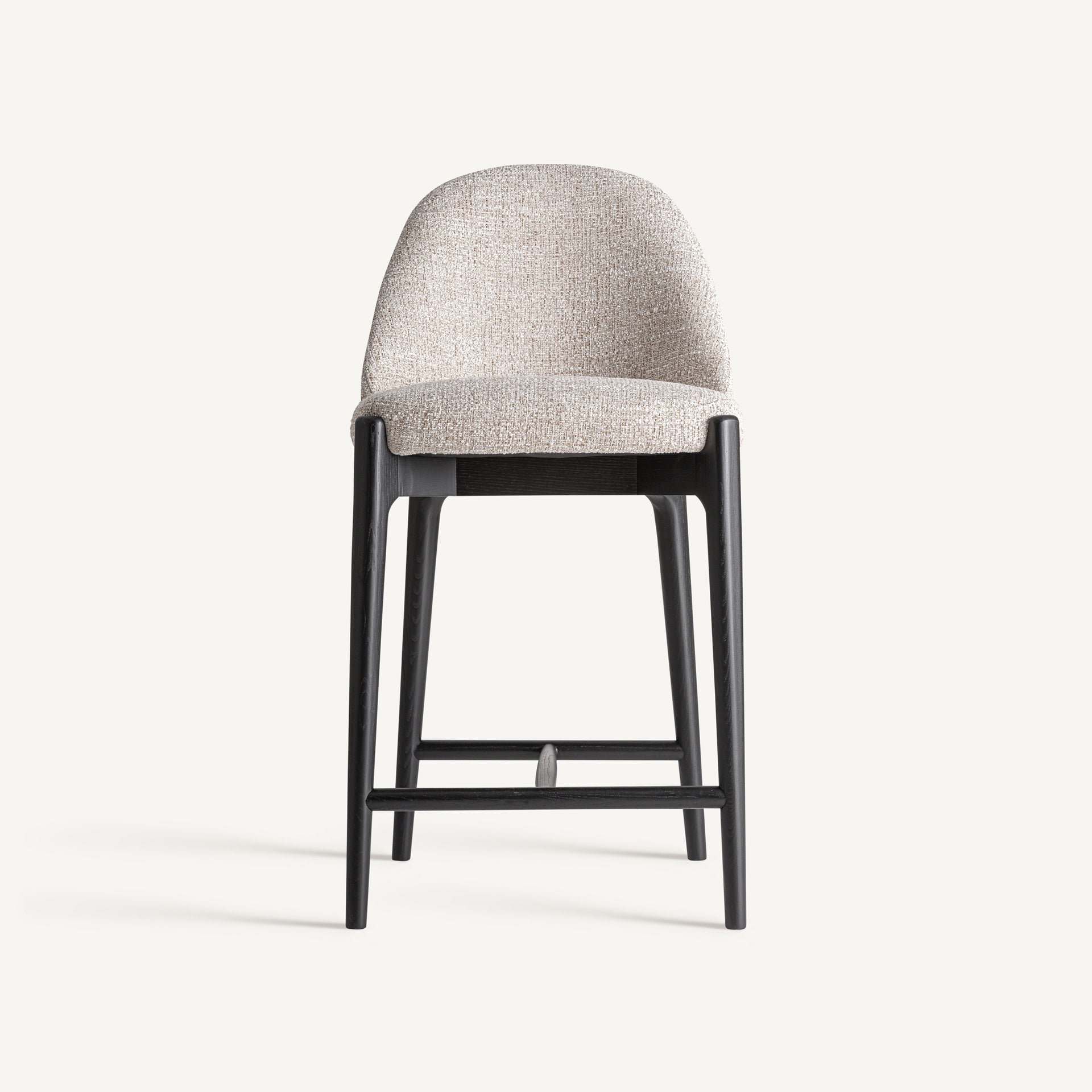 Barstuhl SIRIUS beige mit schwarzem Eschenfuß