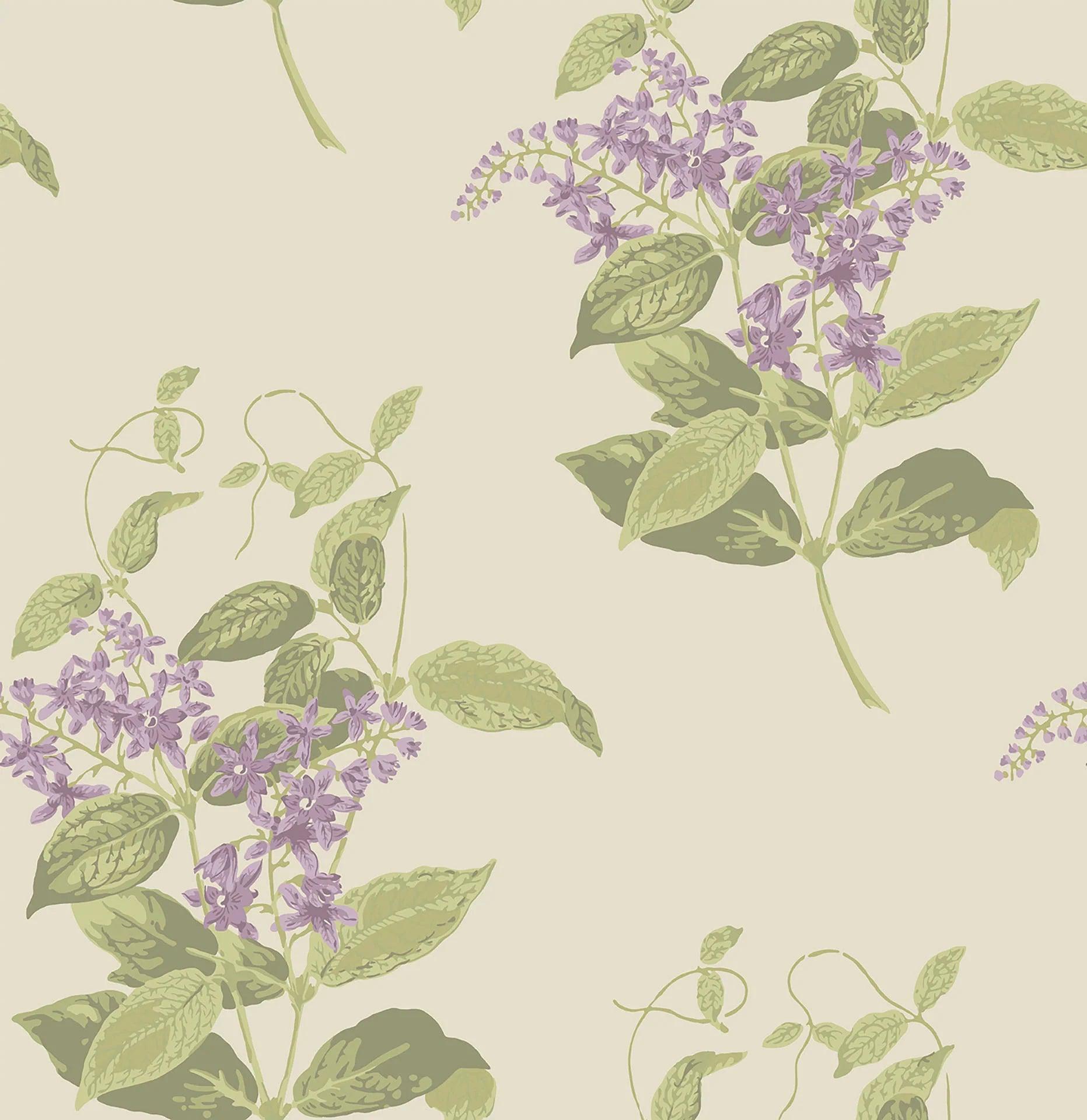 Tapeta ARCHIVE ANTHOLOGY - Madras Violet fiolet na kremie Cole & Son    Eye on Design