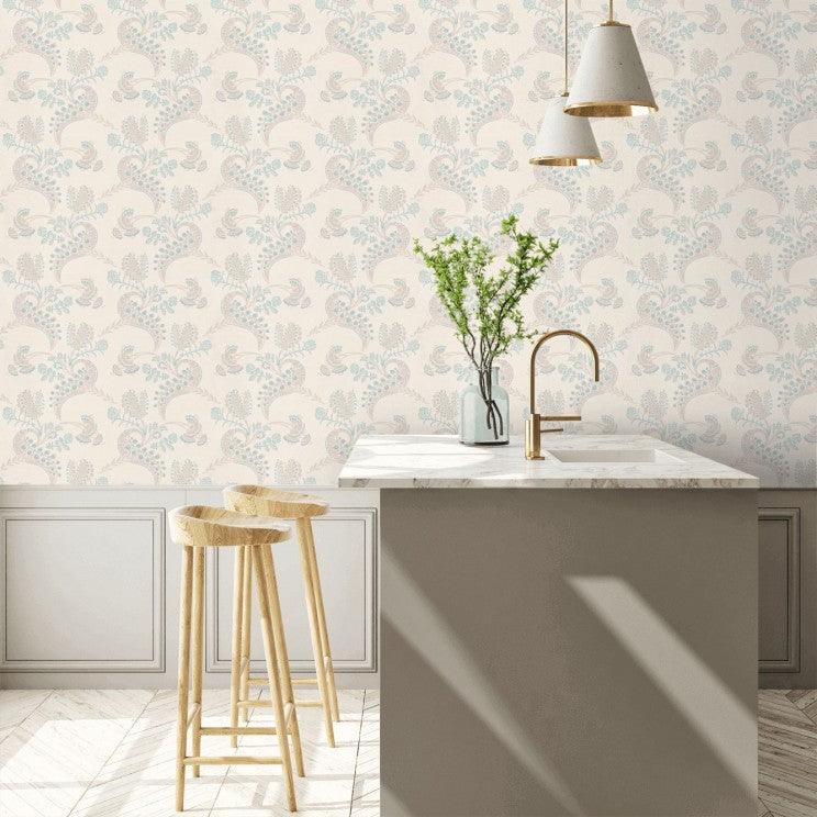 Tapete mit abstraktem Pflanzenmuster ARCHIVE TRADITIONAL - Hartford beige