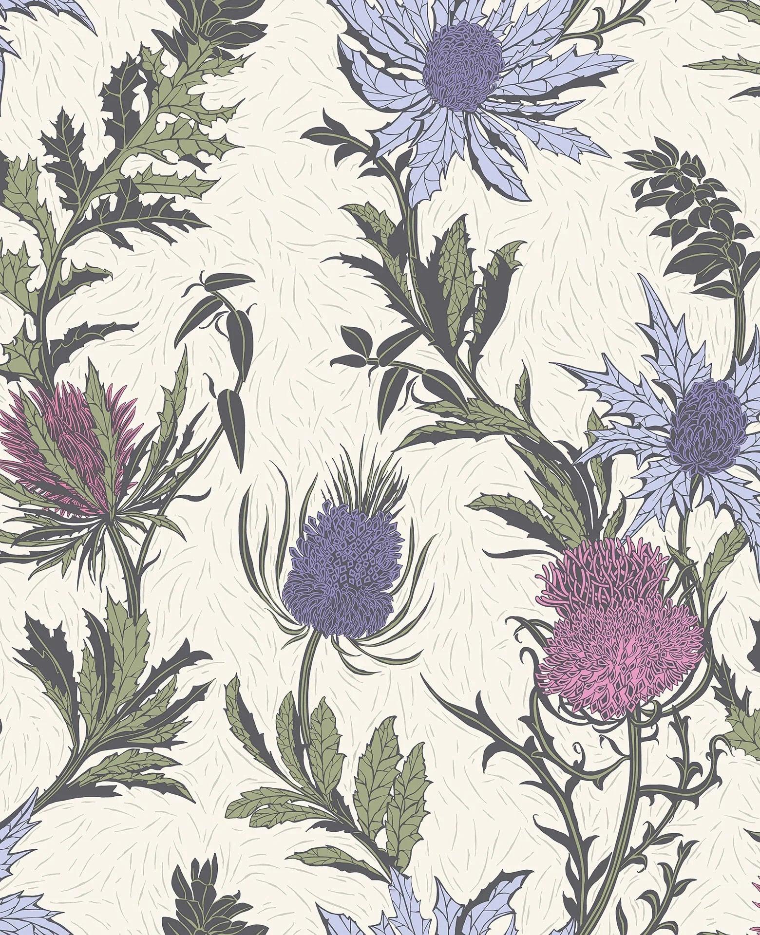 Tapeta BOTANICAL BOTANICA - Thistle fiolet Cole & Son    Eye on Design