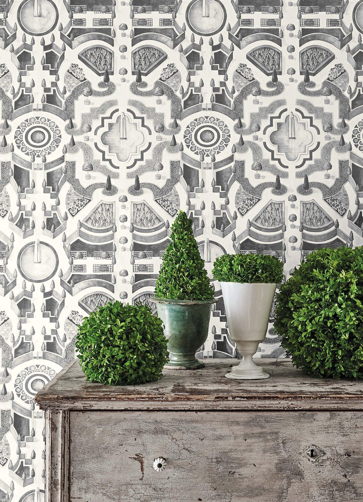 Tapeta BOTANICAL BOTANICA - Topiary szary Cole & Son    Eye on Design