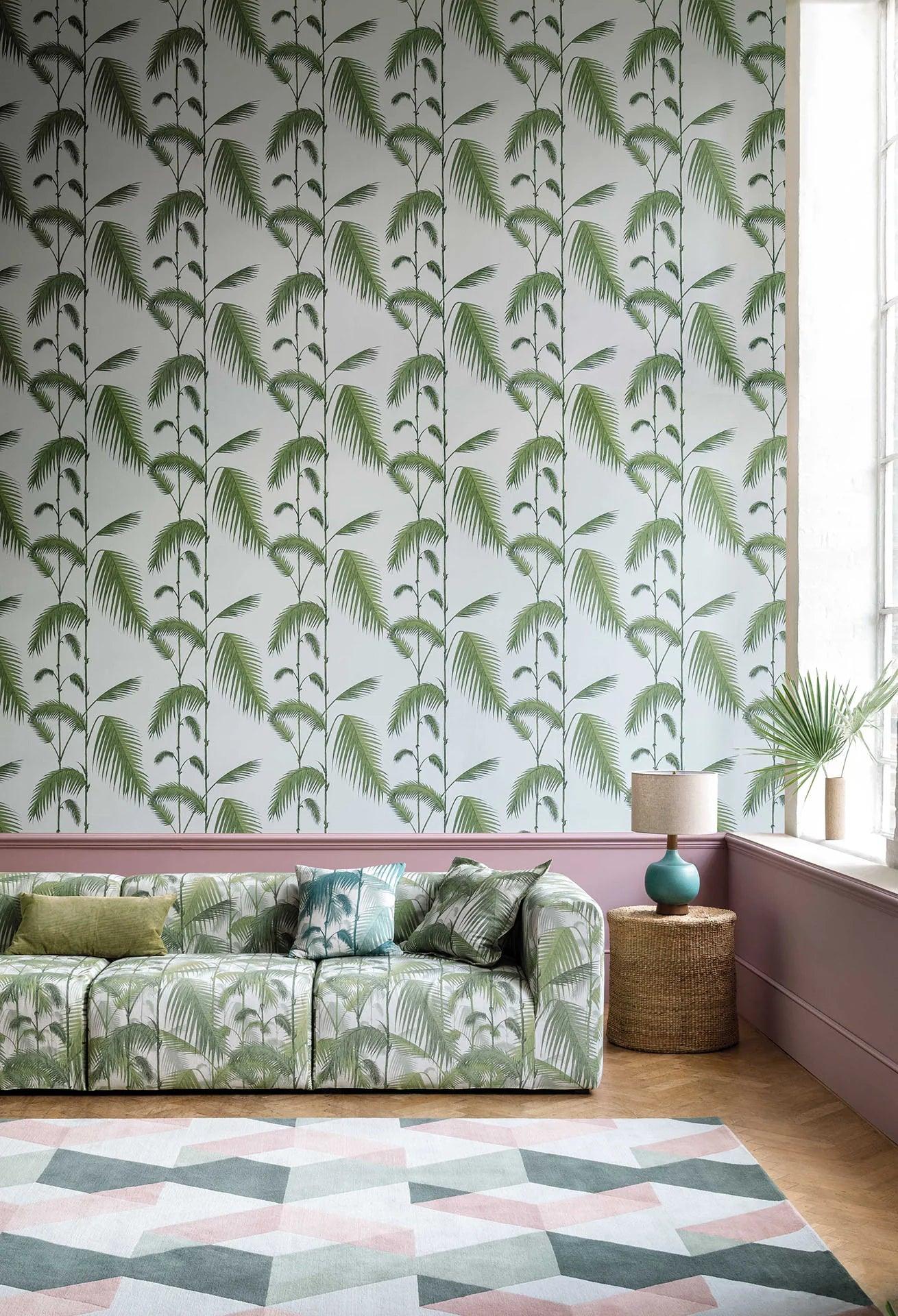 Tapete mit Pflanzenmotiv Palmblätter KOLLEKTION MODERN - Palmblätter grau