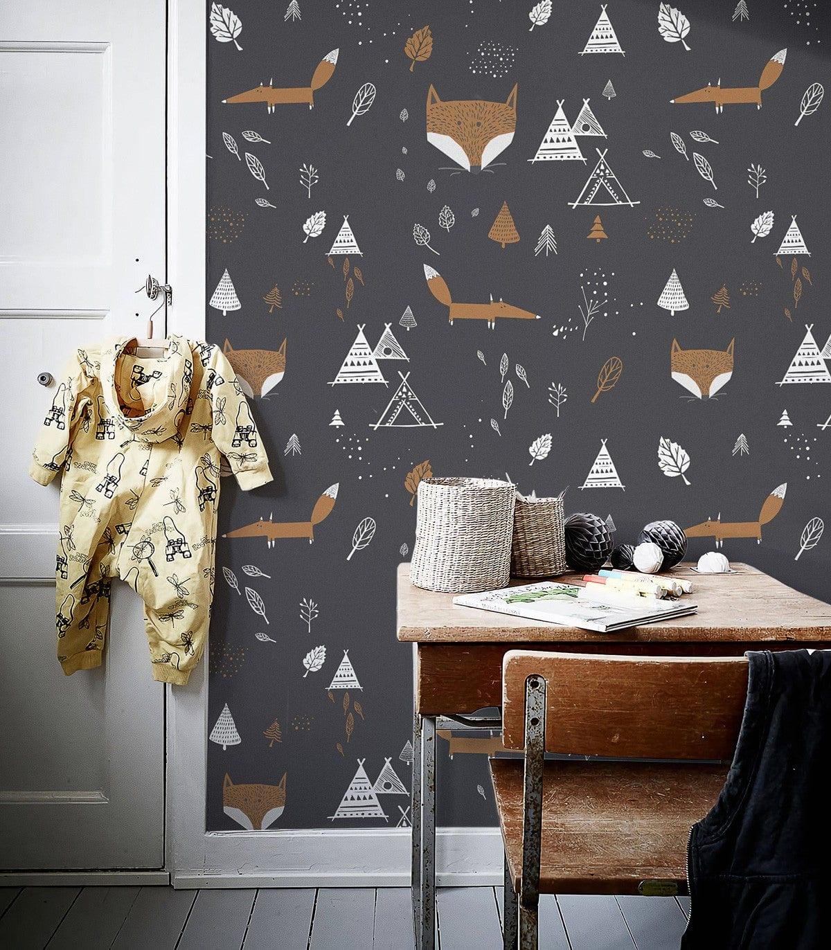 Tapeta FOX ADVENTURE BLACK Wallcolors    Eye on Design