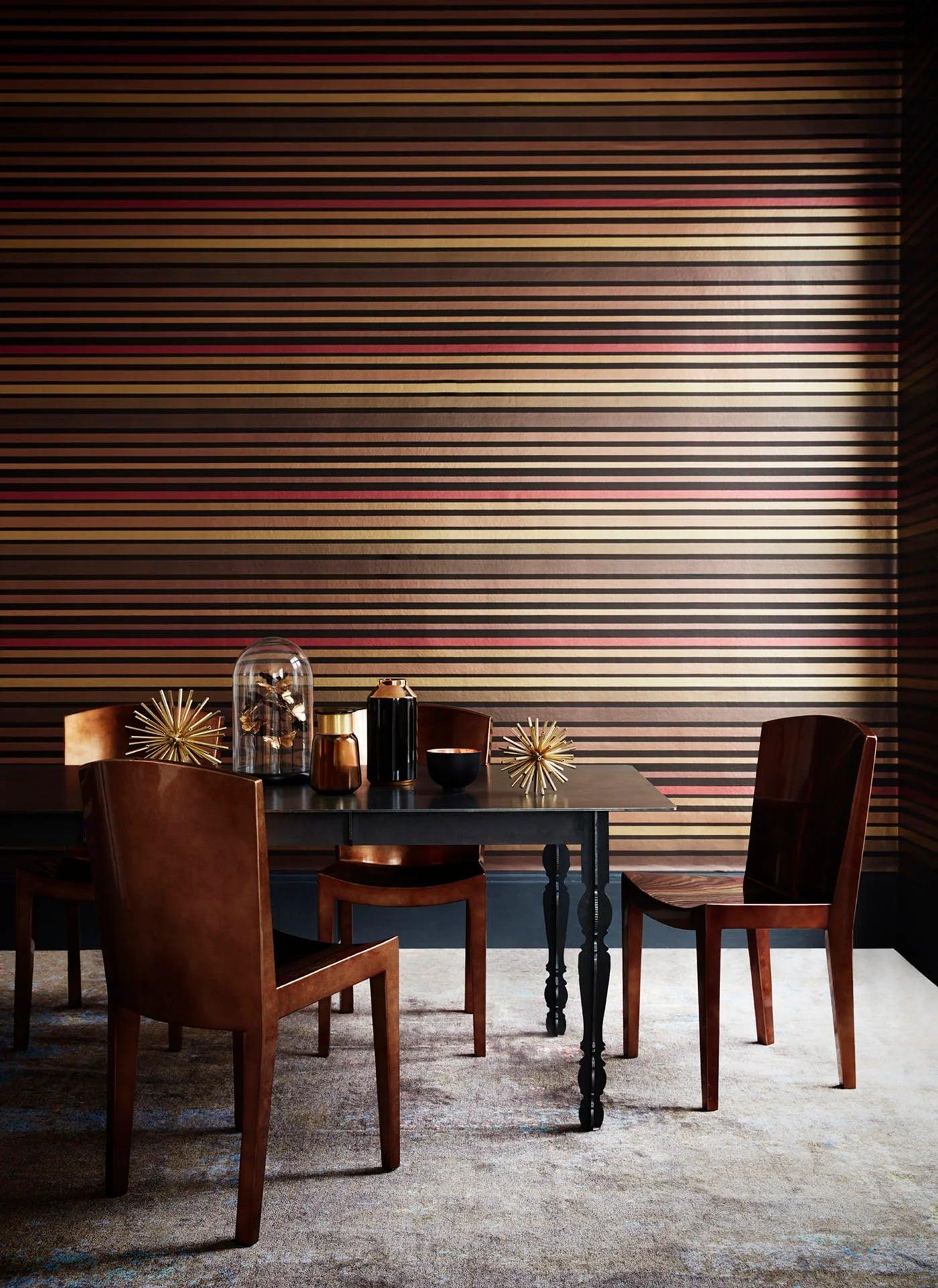 Tapeta MARQUEE STRIPES - Carousel Stripe brązowy Cole & Son    Eye on Design