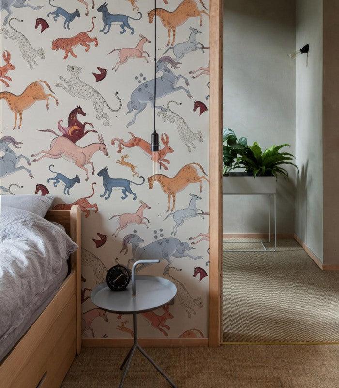 Tapeta Oriental Animals Beige Wallcolors    Eye on Design