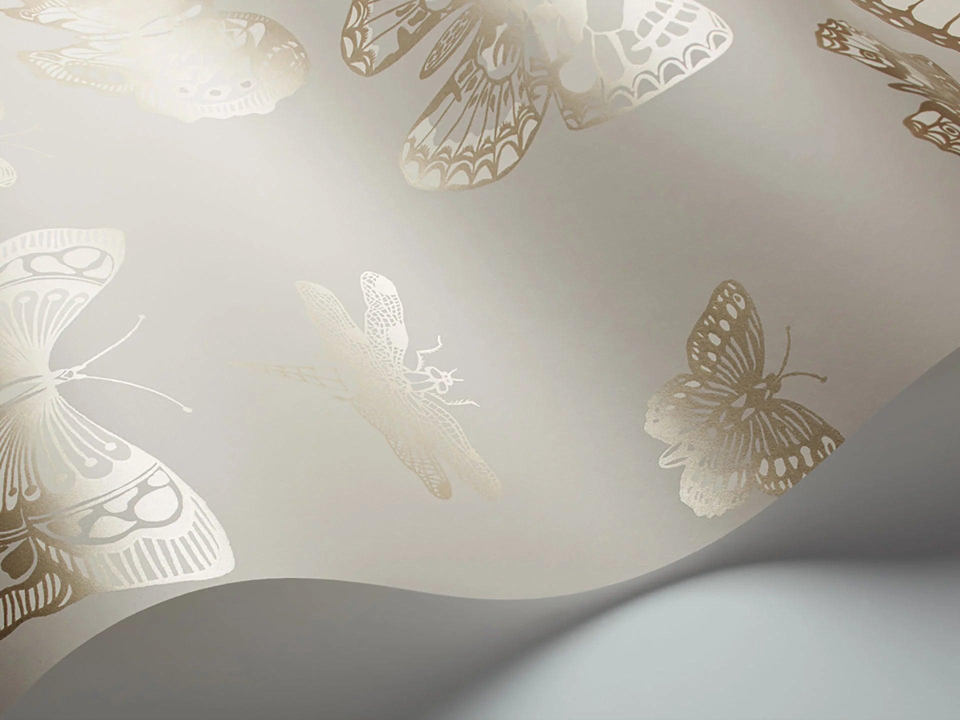 Tapeta WHIMSICAL - Butterflies & Dragonflies beżowy Cole & Son    Eye on Design