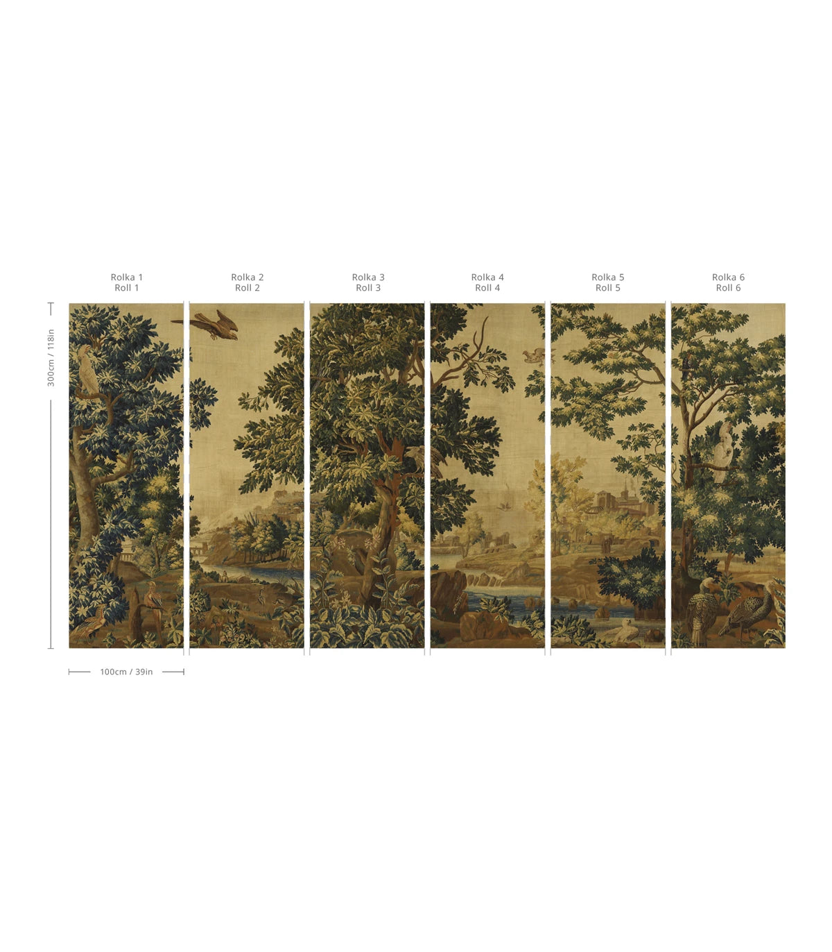 Tapeta flizelinowa z krajobrazem WHISPERING GARDEN grün