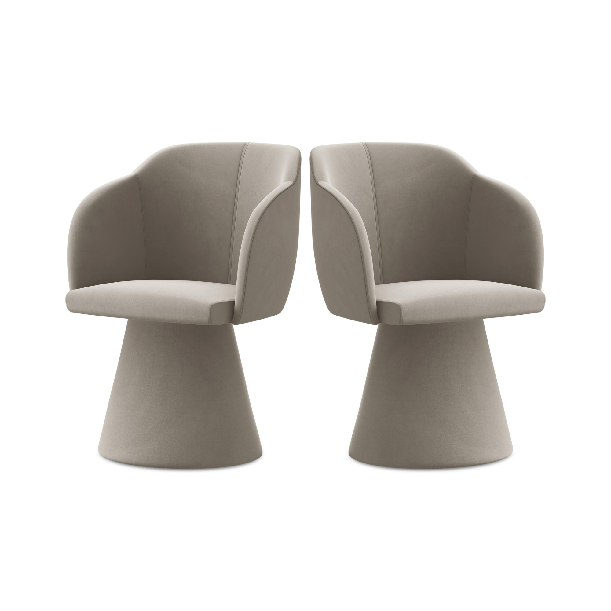 Samtstuhl KANOA taupe
