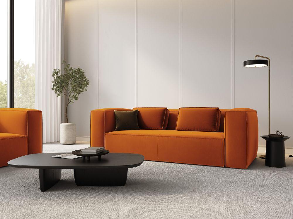 Samt 3-Sitzer-Sofa MACKAY terrakotta