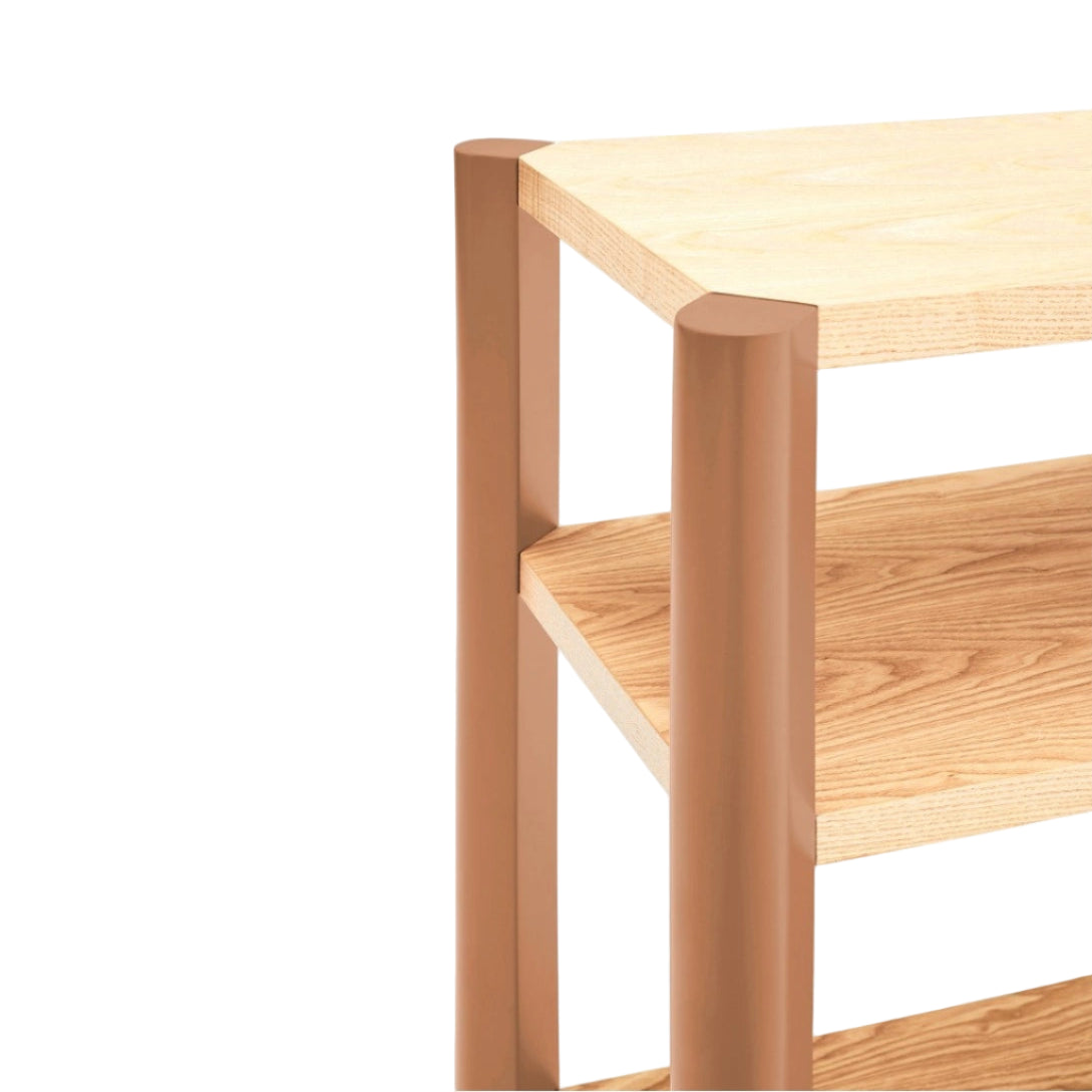 BONA Oak Wood Shelf with Brown Base