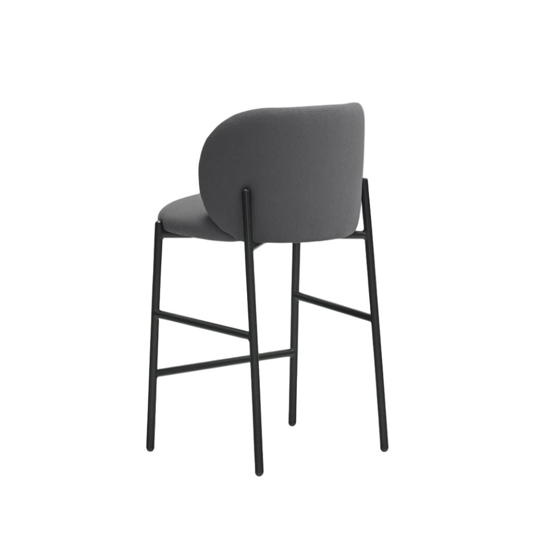 Barhocker MOGI dunkelgrau mit schwarzem Gestell