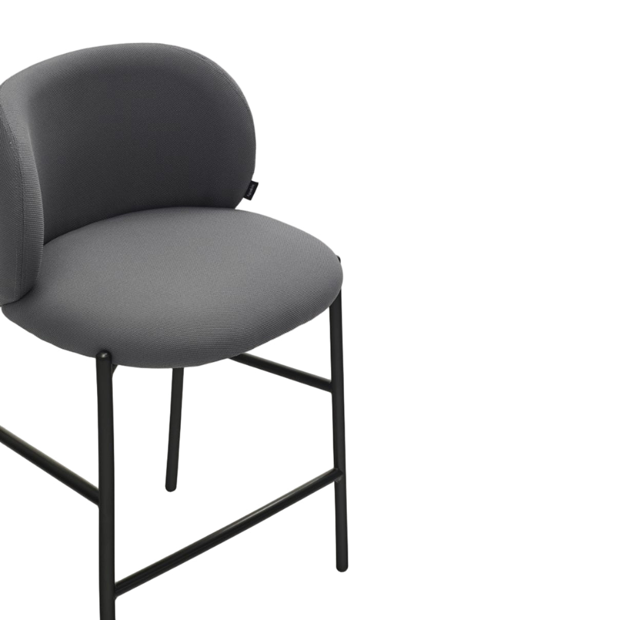 Barhocker MOGI dunkelgrau mit schwarzem Gestell