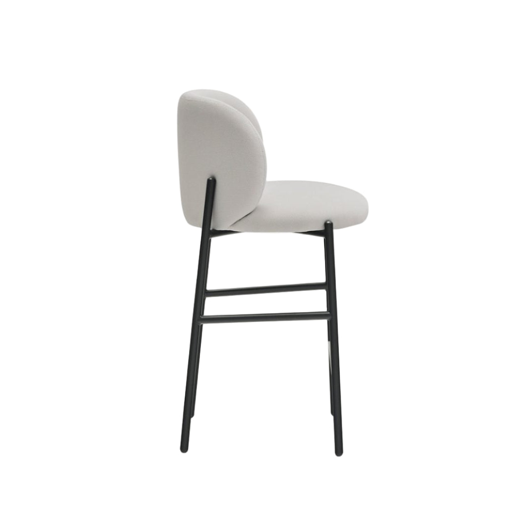 Barhocker MOGI grau mit schwarzem Fuß