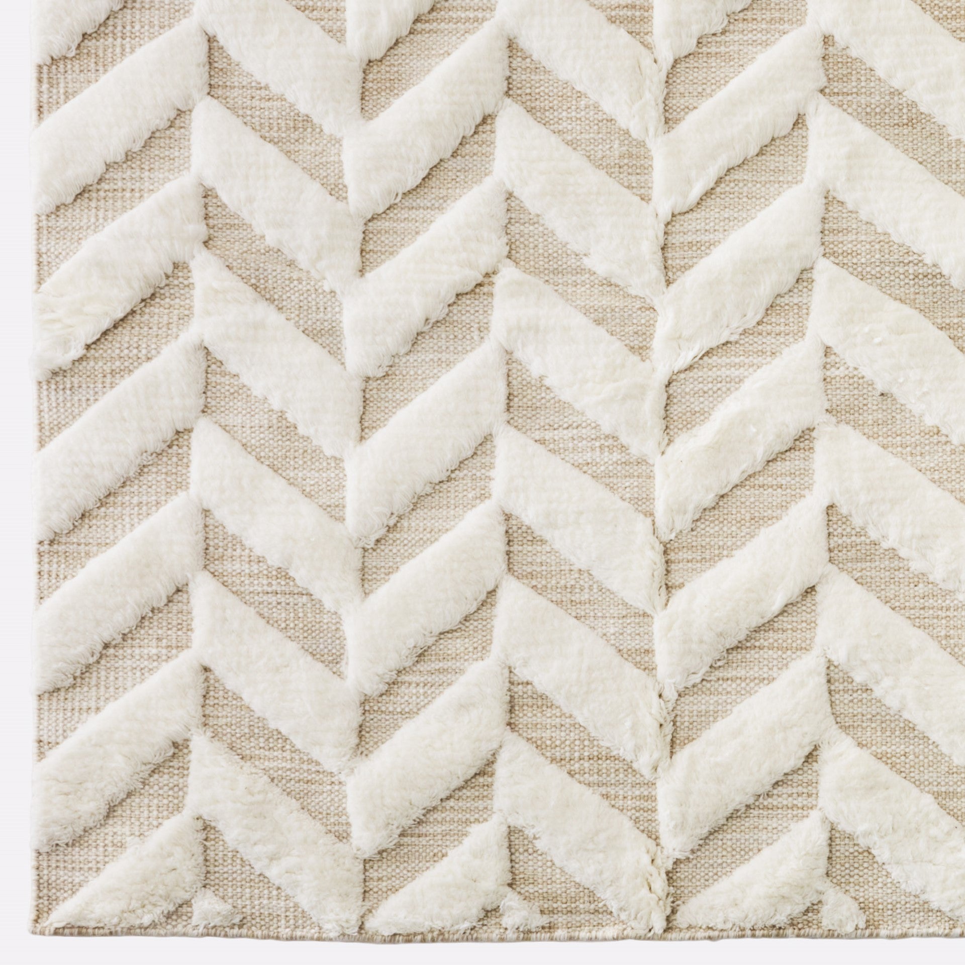 Teppich HERRINGBONE cremefarben