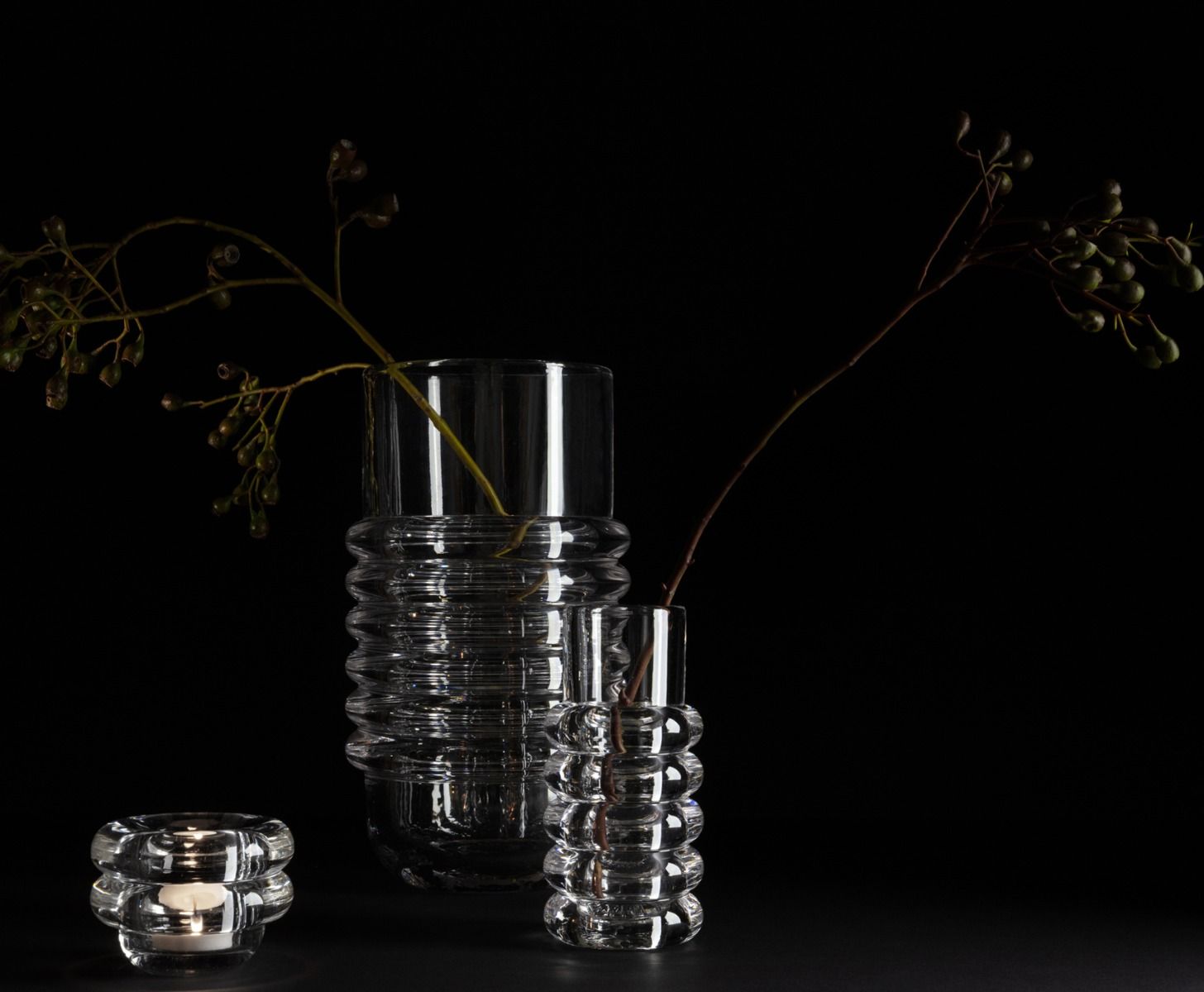 Glasdruckvase