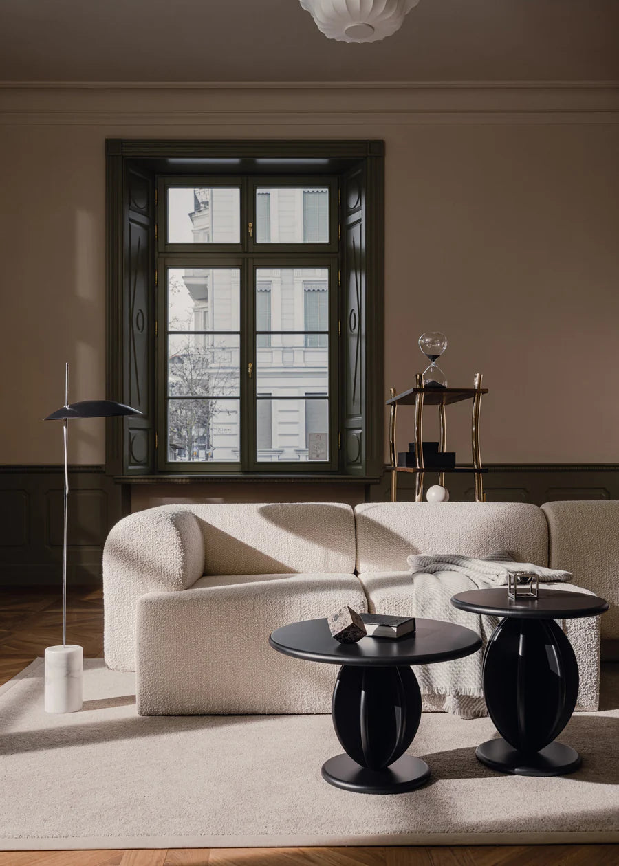 Modulsofa TORI - rostfarbener Pouf