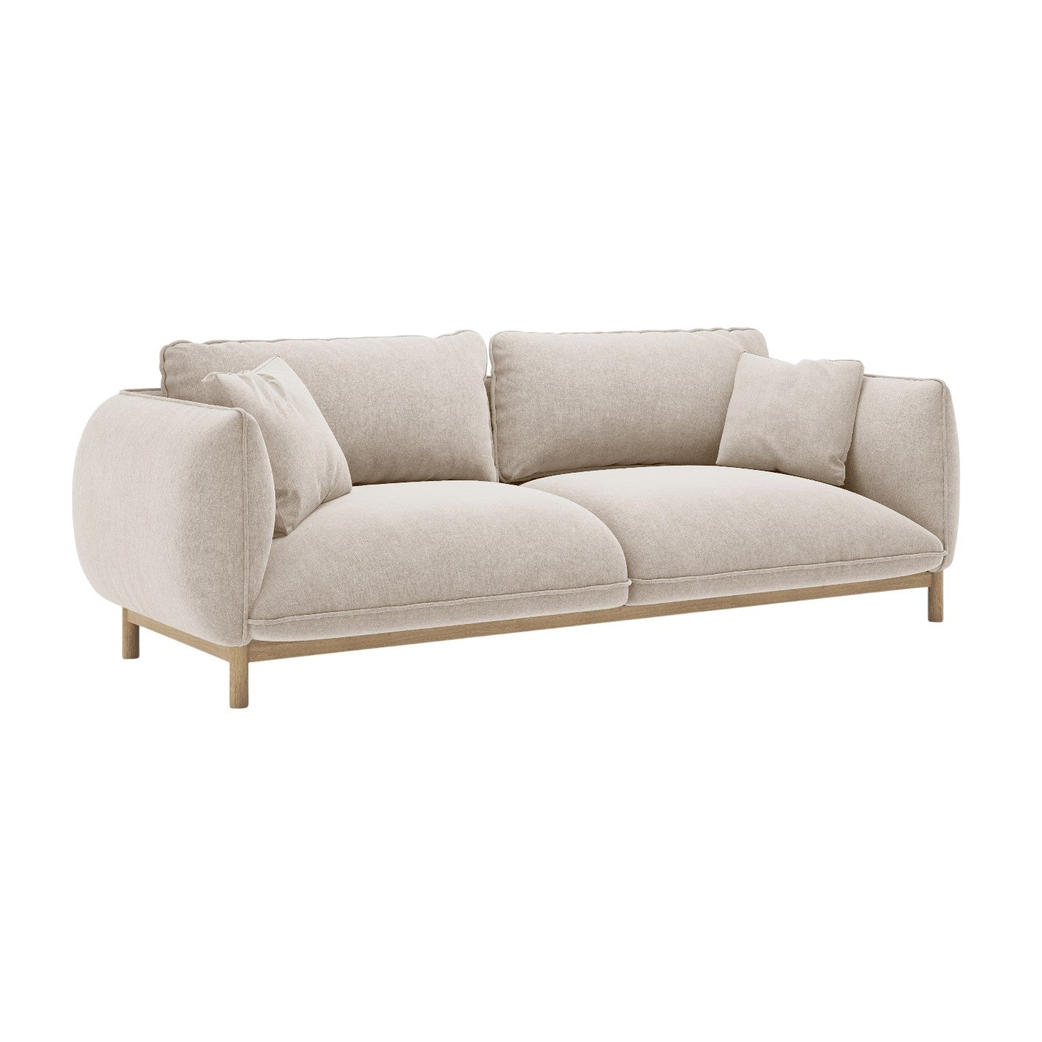 Sofa 3-Sitzer ADA hellbeige Chenille